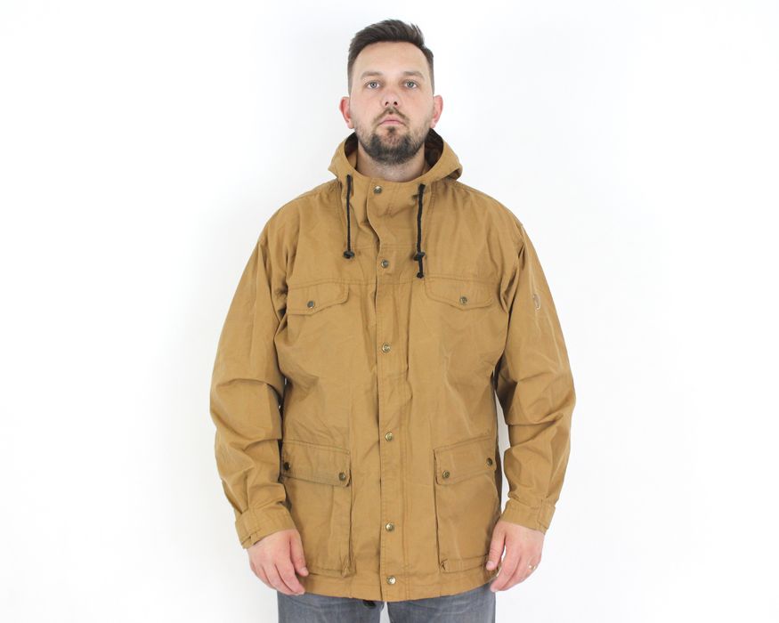 Fjallraven Mens XL Jacket Over Coat Parka Hooded Windbreaker Zip Top