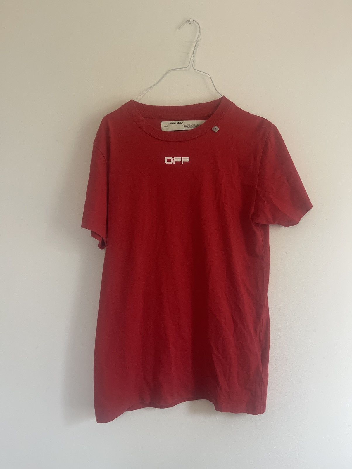 Off-White Off white red Caravaggio TEE Size US M / EU 48-50 / 2 - 3 Thumbnail