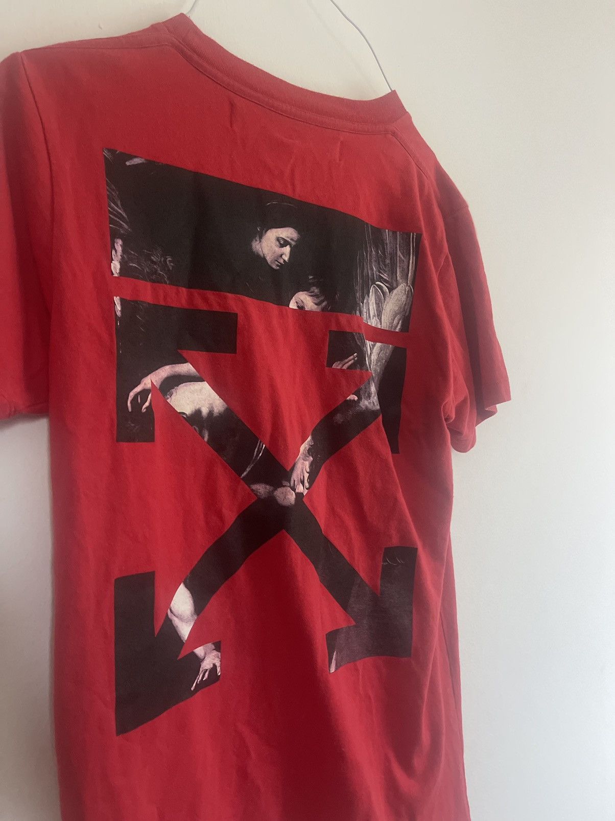 Off-White Off white red Caravaggio TEE Size US M / EU 48-50 / 2 - 7 Thumbnail