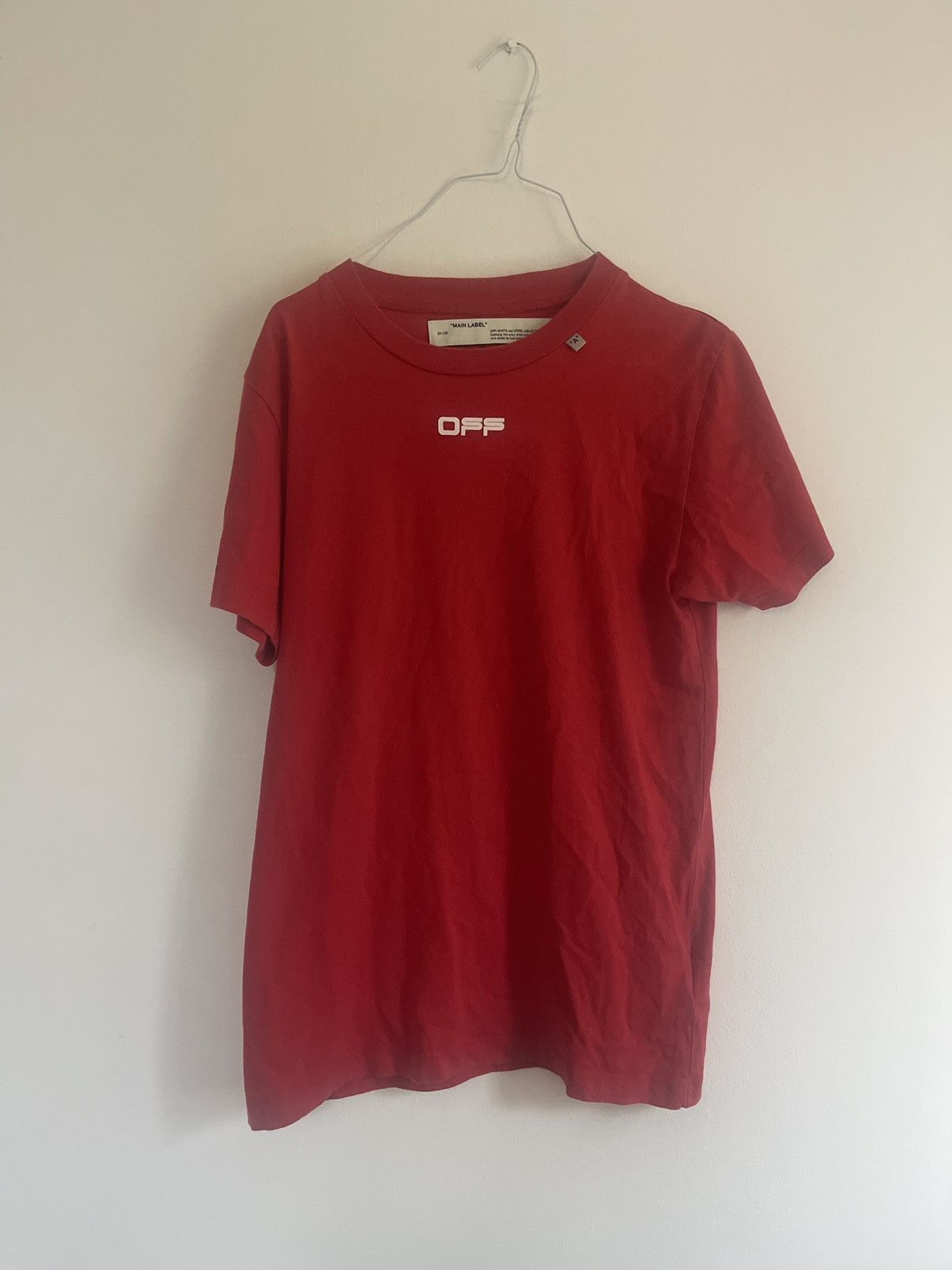 Off-White Off white red Caravaggio TEE Size US M / EU 48-50 / 2 - 2 Thumbnail
