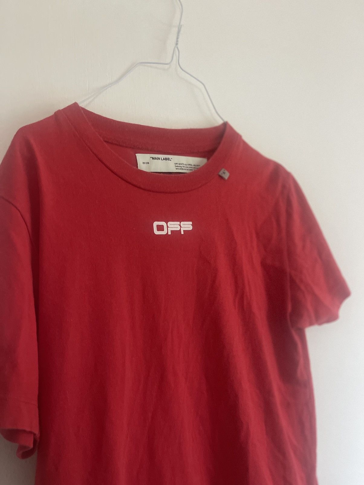 Off-White Off white red Caravaggio TEE Size US M / EU 48-50 / 2 - 4 Thumbnail