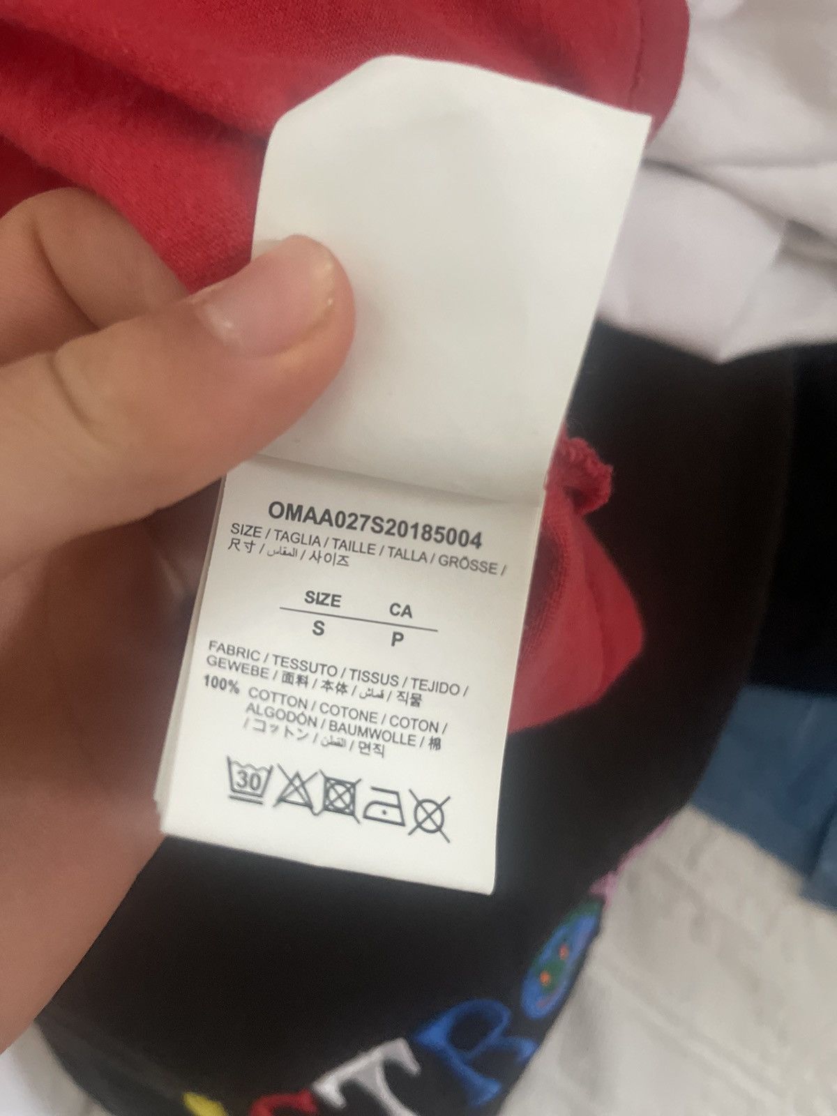 Off-White Off white red Caravaggio TEE Size US M / EU 48-50 / 2 - 12 Thumbnail