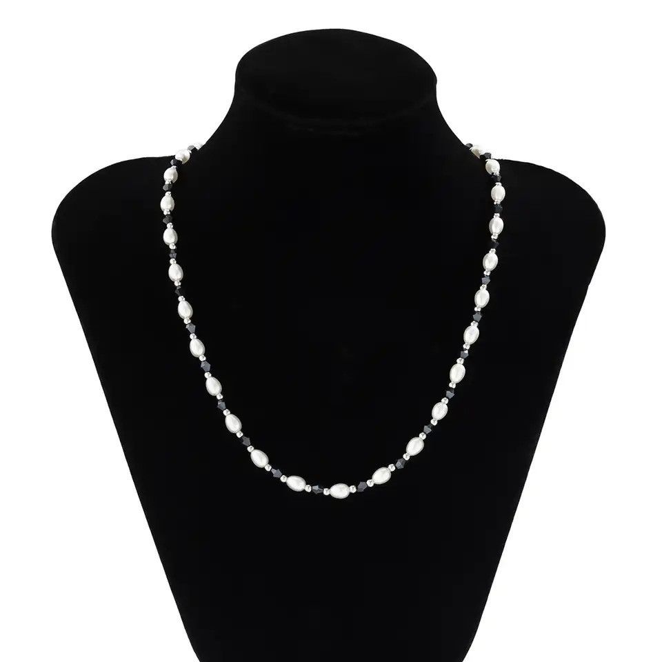Jewelry Small Imitation Pearl Beads Chain Short Choker Necklace Size ONE SIZE - 3 Thumbnail