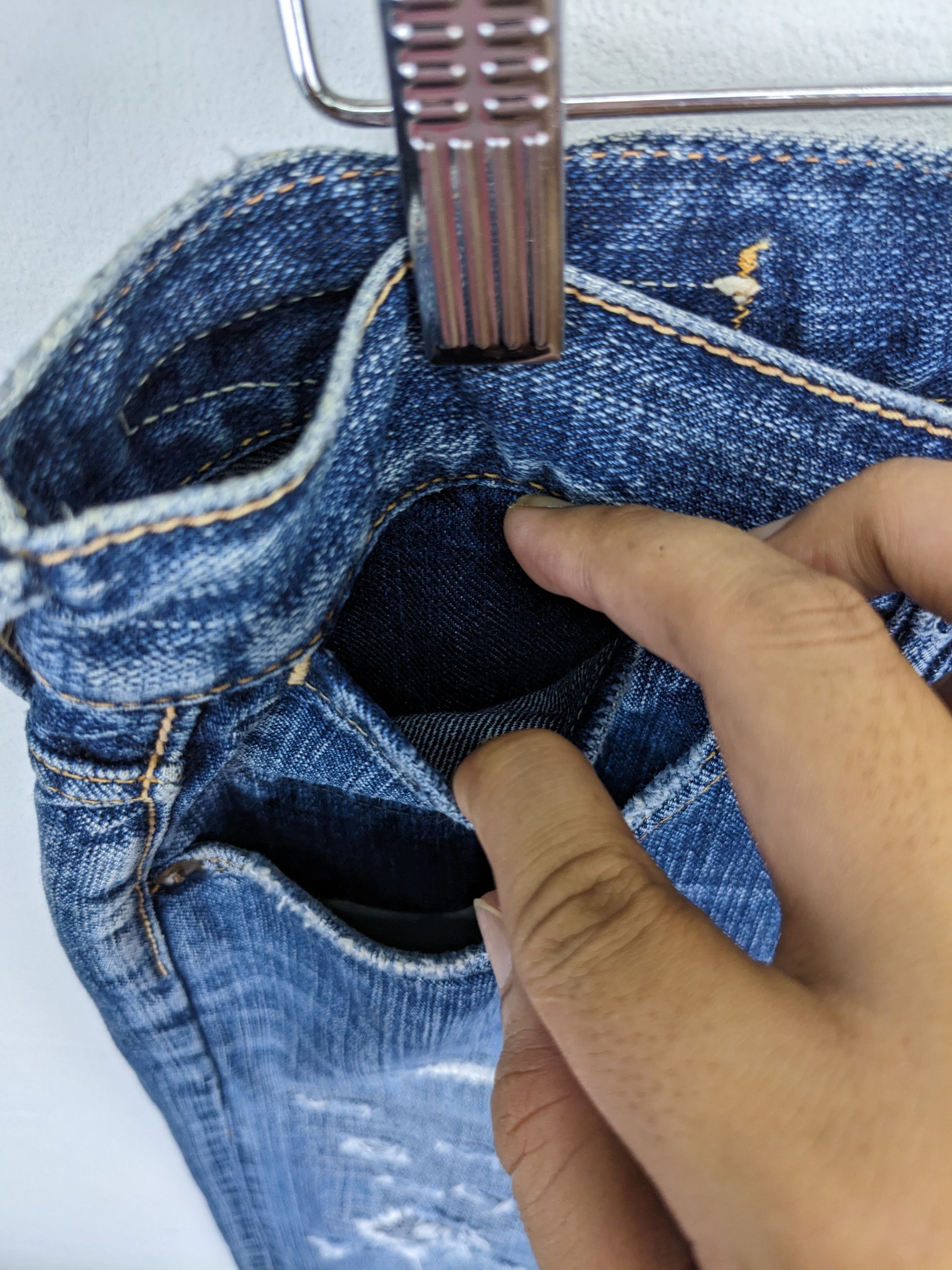 45rpm × Vintage Vintage 45 Rpm Distressed Jeans Patchwork Kapital Style Size US 32 / EU 48 - 5 Thumbnail