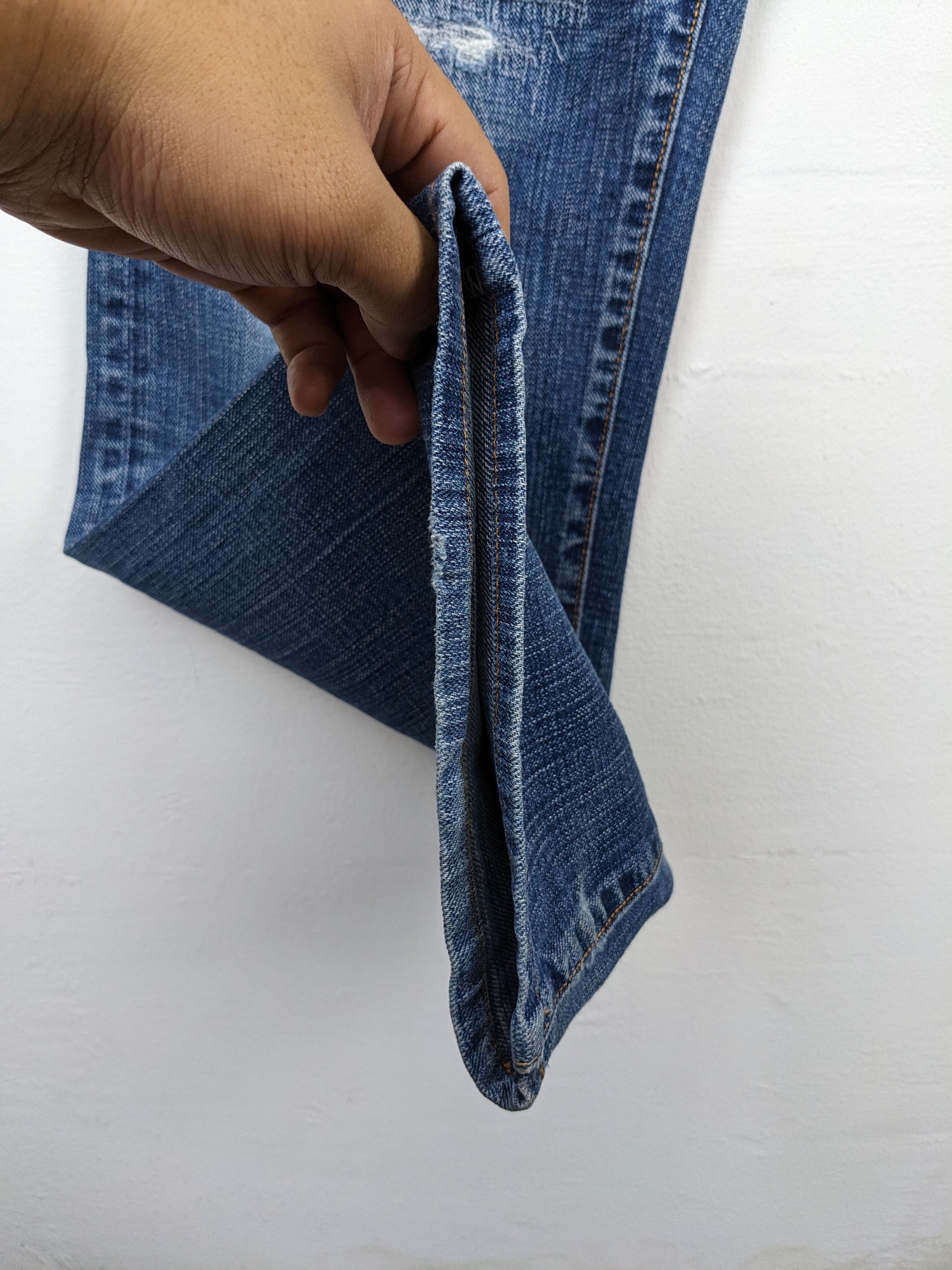 45rpm × Vintage Vintage 45 Rpm Distressed Jeans Patchwork Kapital Style Size US 32 / EU 48 - 12 Thumbnail
