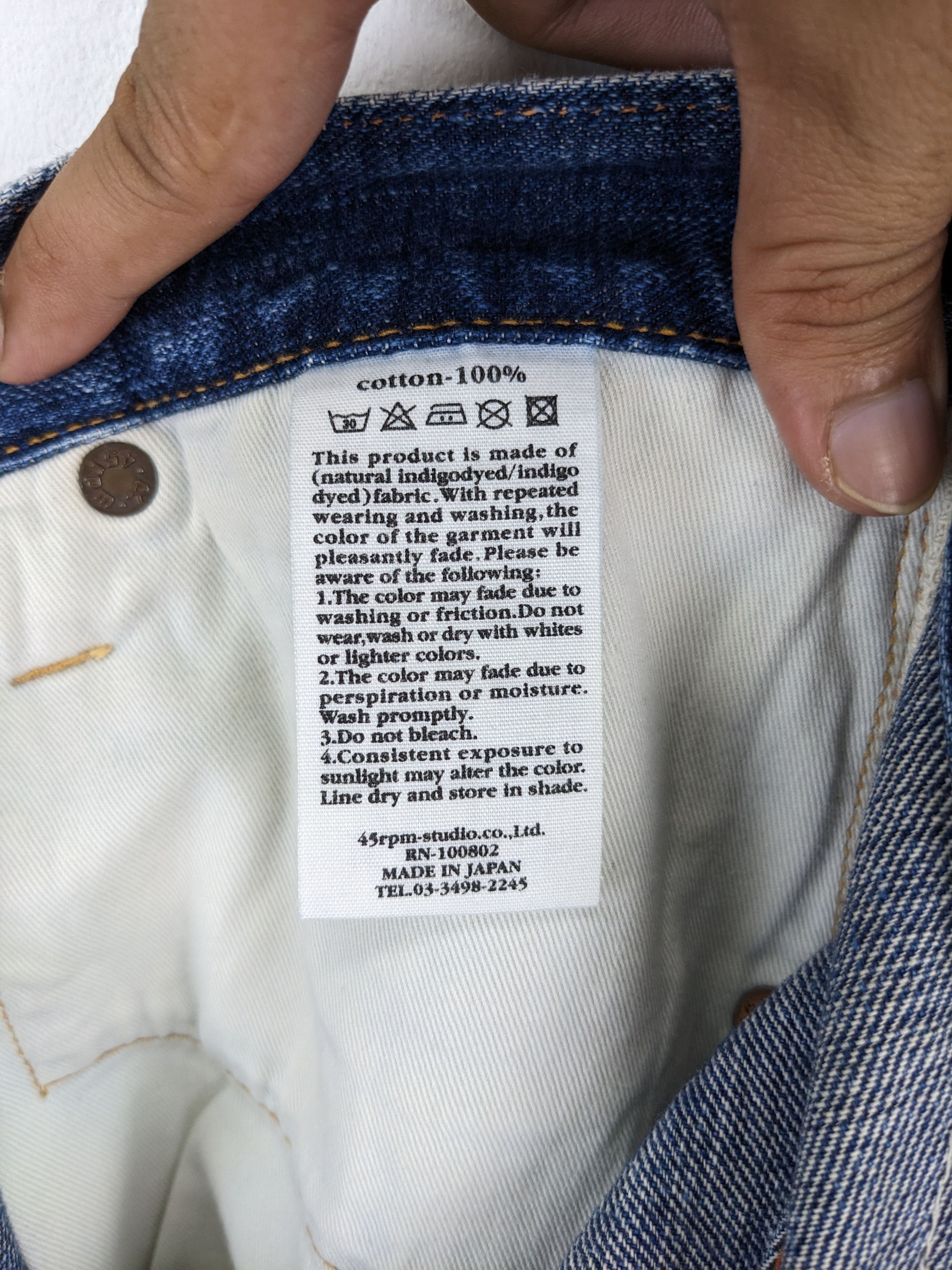 45rpm × Vintage Vintage 45 Rpm Distressed Jeans Patchwork Kapital Style Size US 32 / EU 48 - 3 Thumbnail