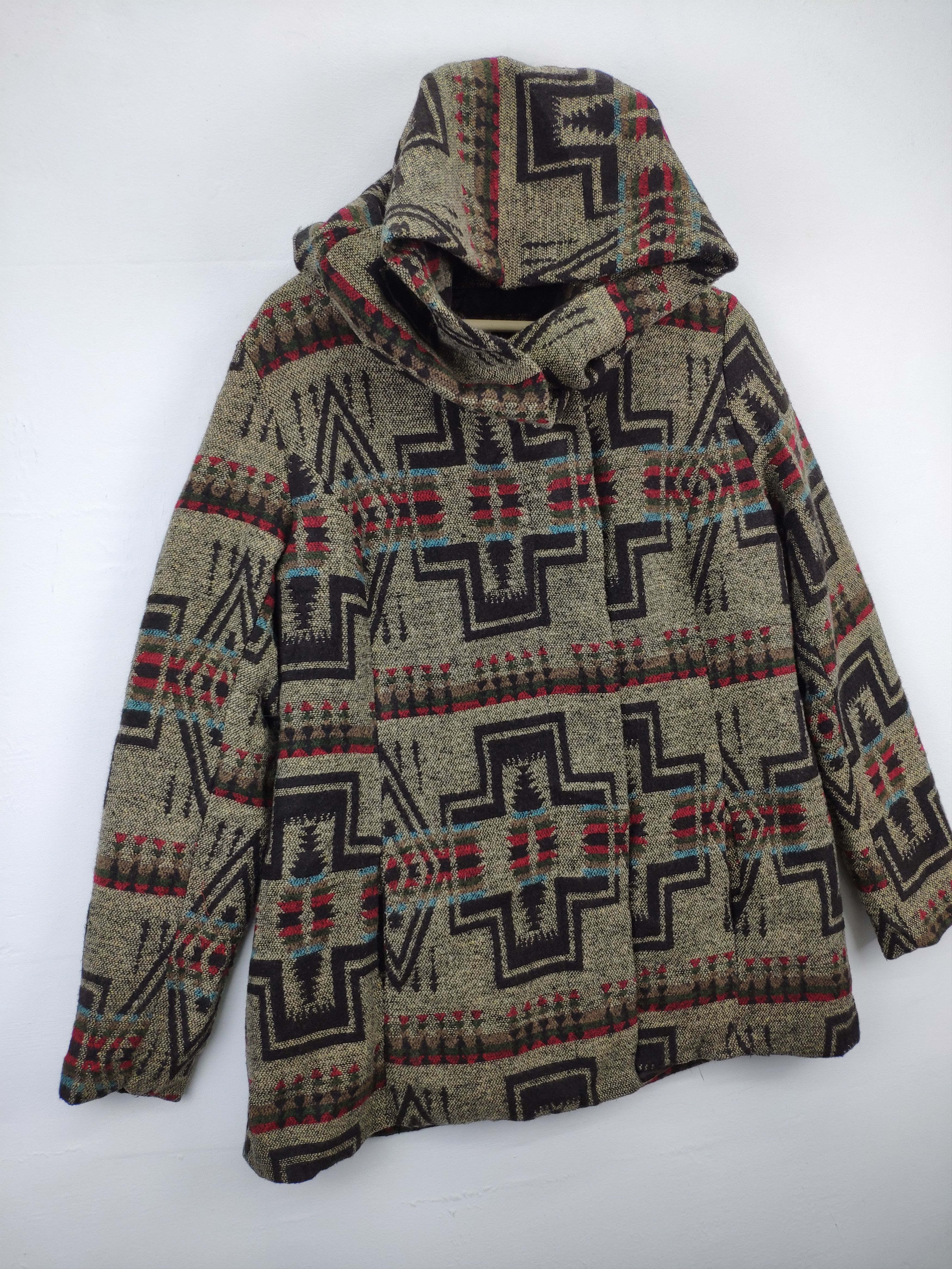 Mossimo × Vintage Vintage Mossimo Wool Hoodie Cardigan Navajo Style Size M / US 6-8 / IT 42-44 - 6 Thumbnail