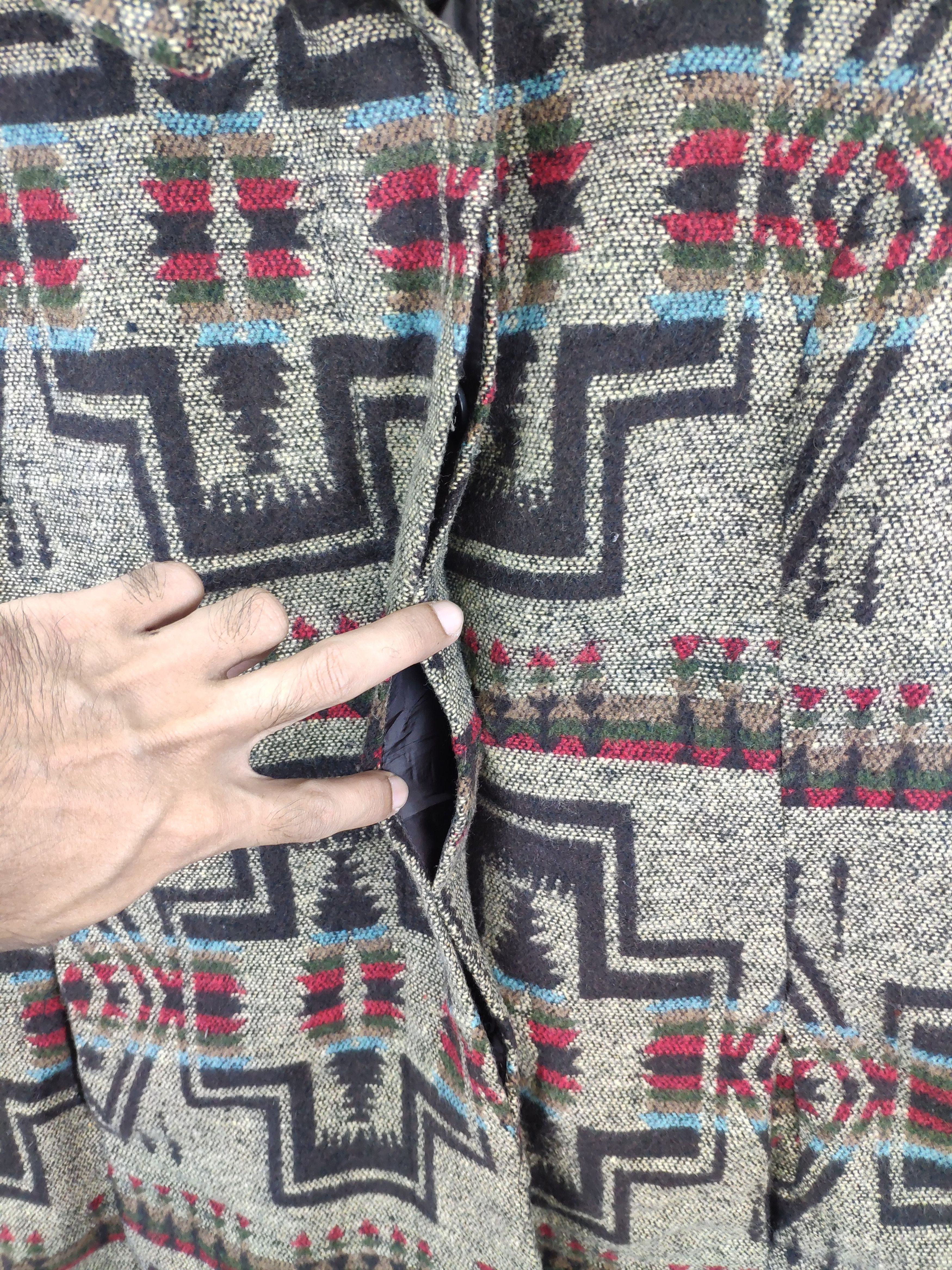 Mossimo × Vintage Vintage Mossimo Wool Hoodie Cardigan Navajo Style Size M / US 6-8 / IT 42-44 - 11 Thumbnail