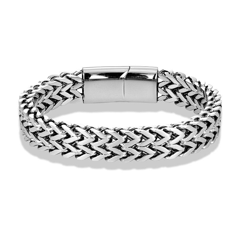 Jewelry Stainless Steel Curb Chain Bangle Bracelet Size ONE SIZE - 4 Thumbnail
