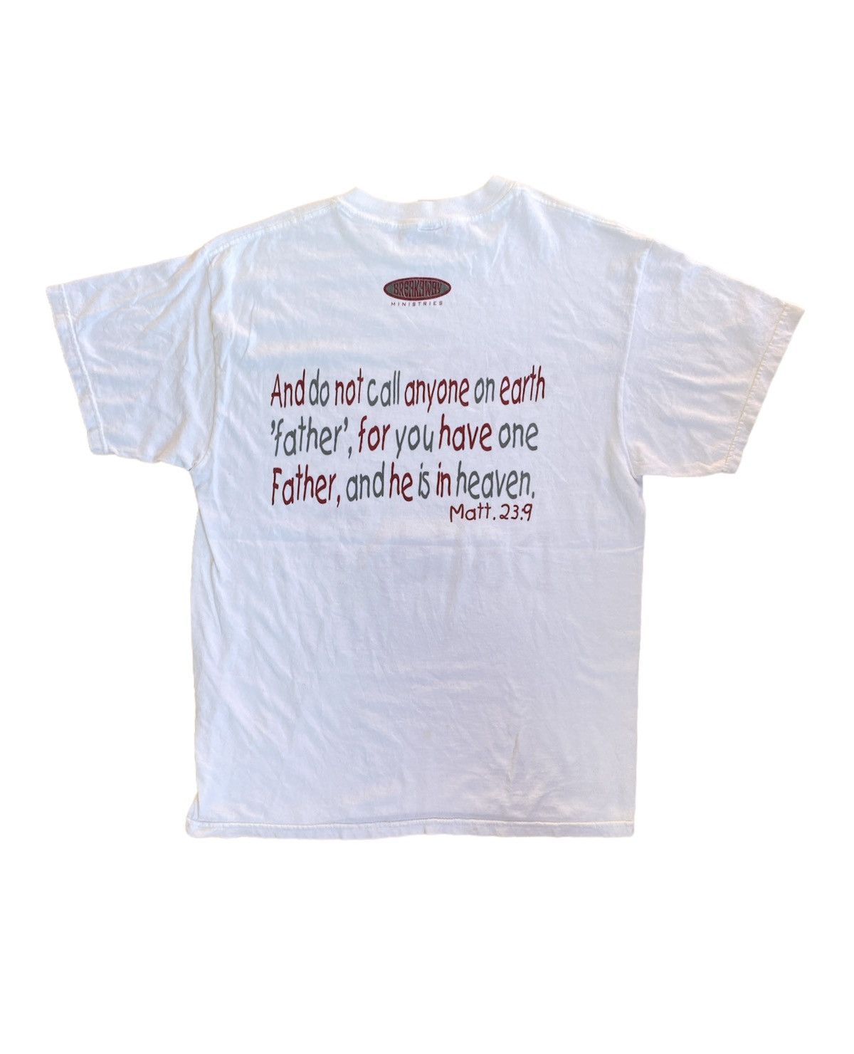 Vintage Vintage 90s Whos Ya Daddy Streetwear White T shirt Size US L / EU 52-54 / 3 - 4 Thumbnail