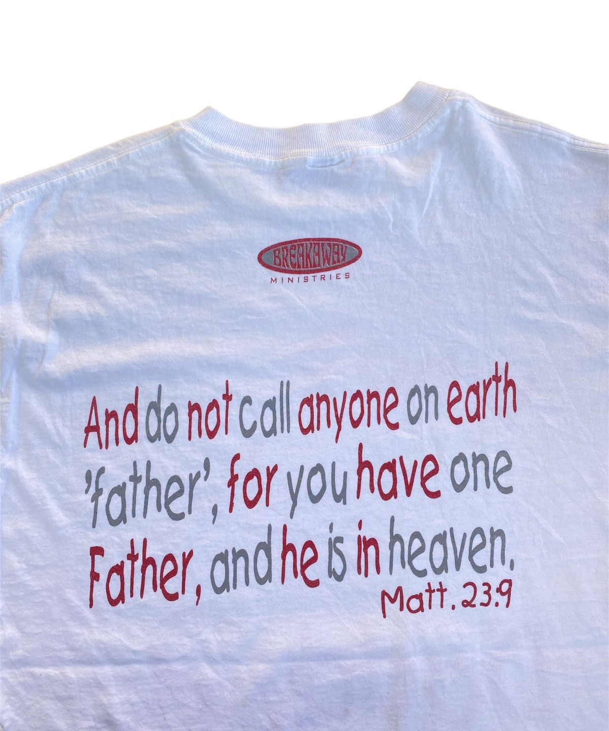 Vintage Vintage 90s Whos Ya Daddy Streetwear White T shirt Size US L / EU 52-54 / 3 - 5 Thumbnail