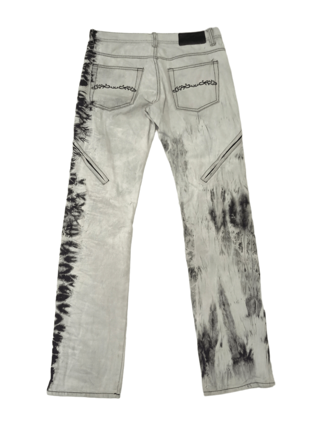 Japanese Brand MiDAS Punk Zipper Smokes Denim Jeans Size US 31 - 11 Thumbnail