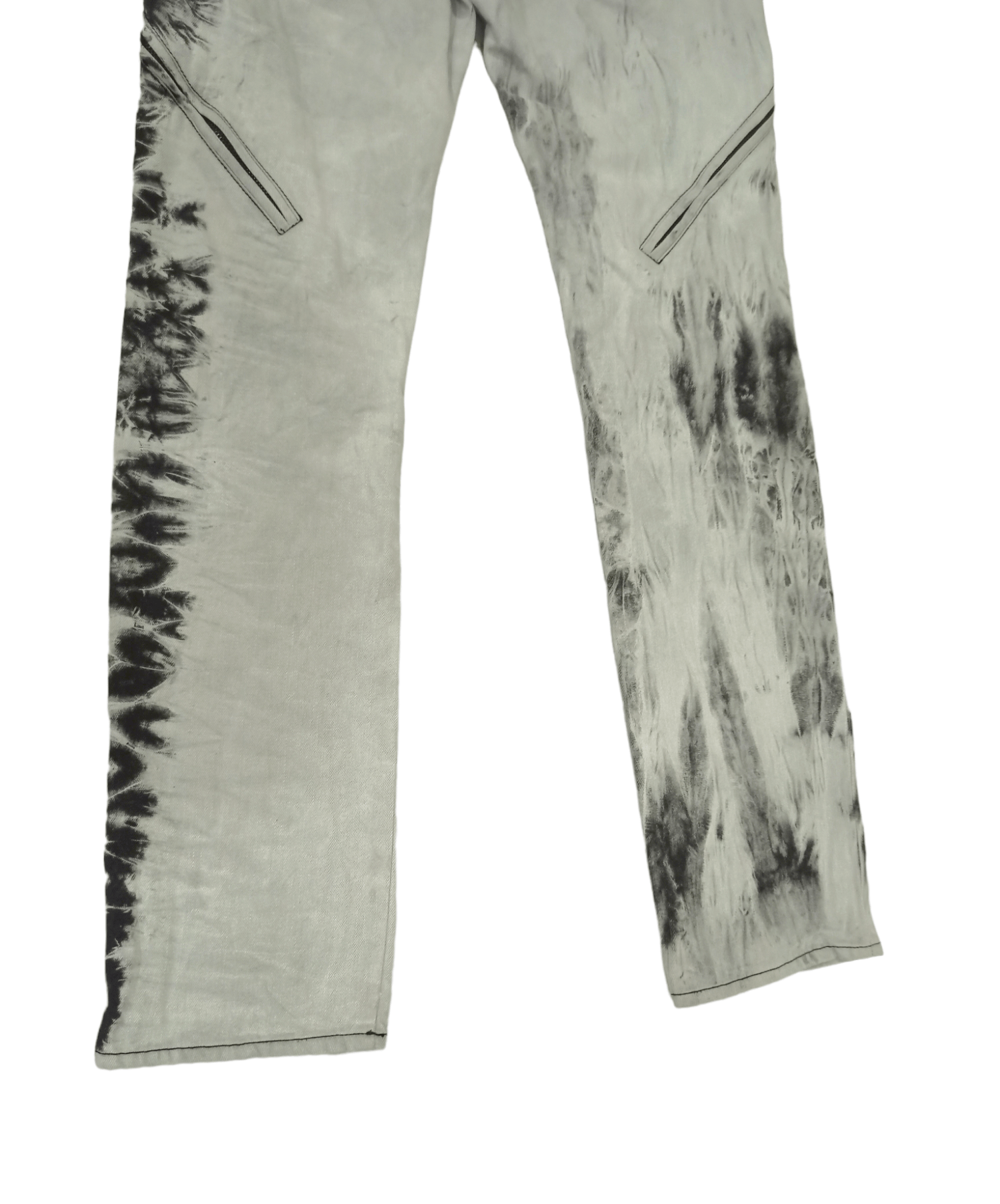 Japanese Brand MiDAS Punk Zipper Smokes Denim Jeans Size US 31 - 13 Thumbnail