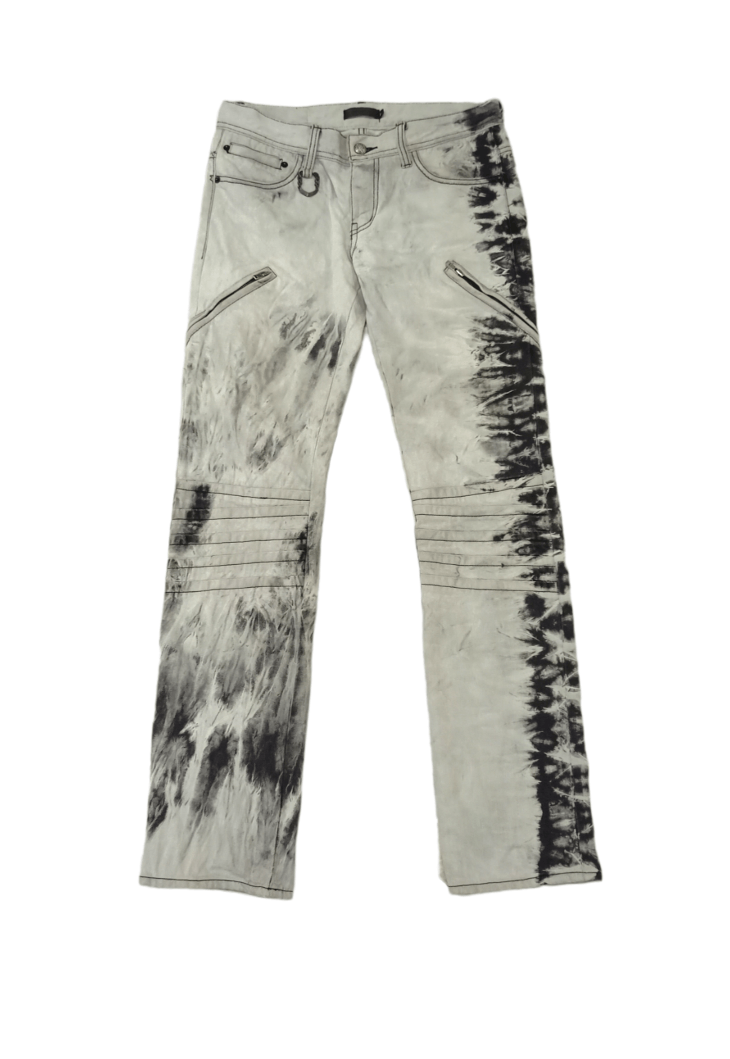 Japanese Brand MiDAS Punk Zipper Smokes Denim Jeans Size US 31 - 2 Thumbnail