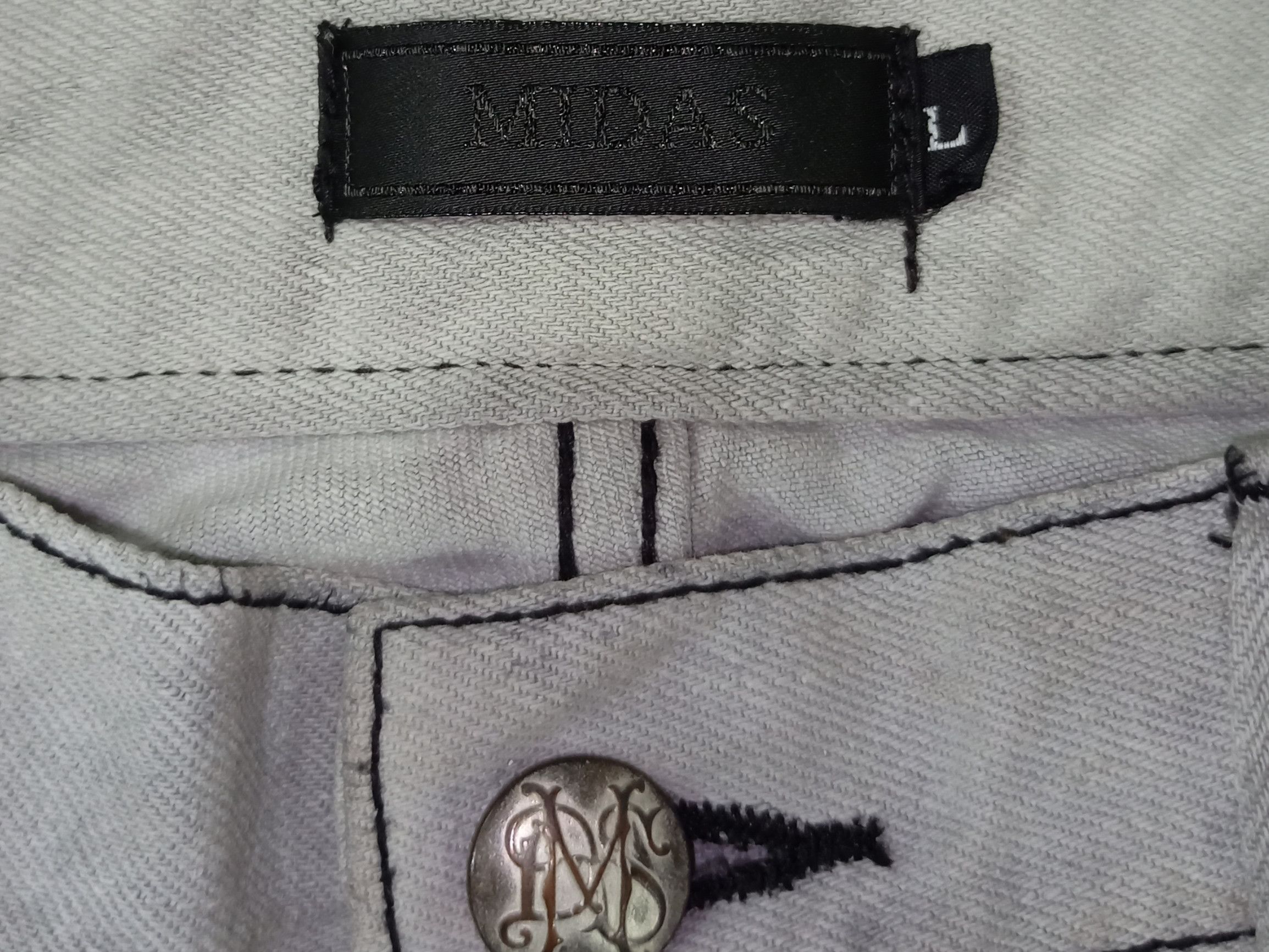 Japanese Brand MiDAS Punk Zipper Smokes Denim Jeans Size US 31 - 19 Thumbnail