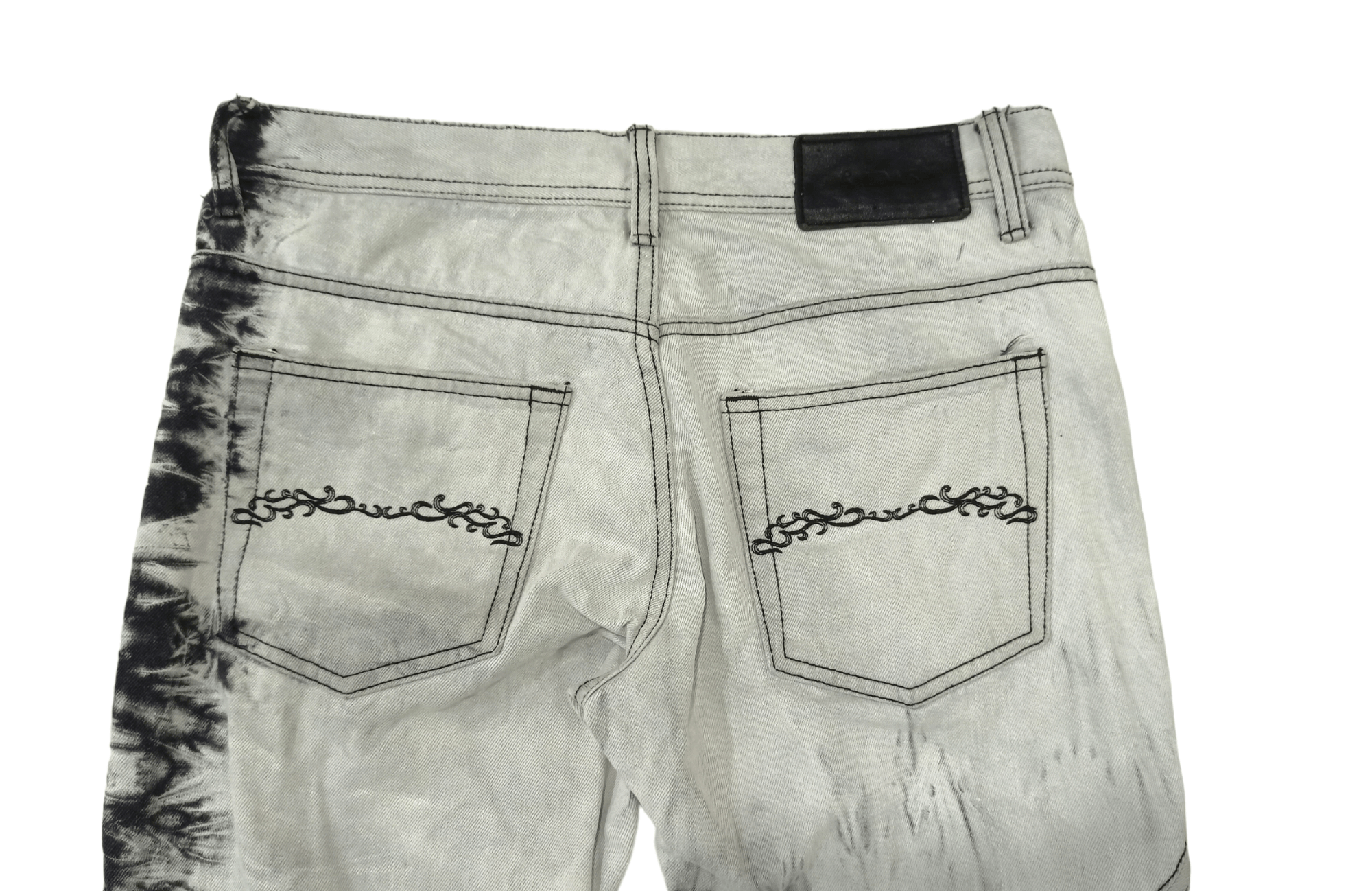 Japanese Brand MiDAS Punk Zipper Smokes Denim Jeans Size US 31 - 14 Thumbnail