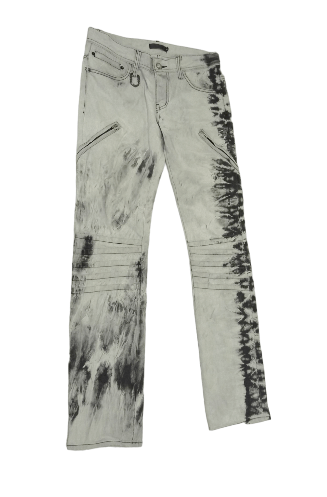 Japanese Brand MiDAS Punk Zipper Smokes Denim Jeans Size US 31 - 3 Thumbnail