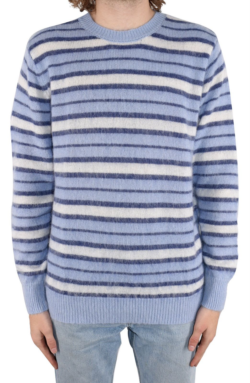 Vintage Striped Mohair Knit Sweater Blue Size US S / EU 44-46 / 1 - 1 Thumbnail