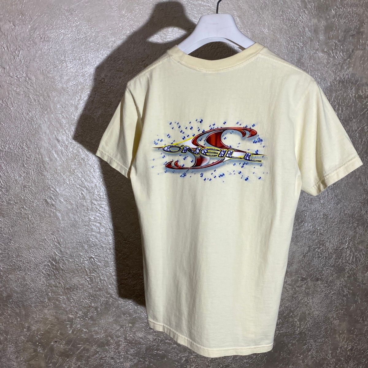 Pre-owned Oneill X Surf Style O'neill Vintage 90's Graphic T Shirt Y2k Double Printed Tee In Beige