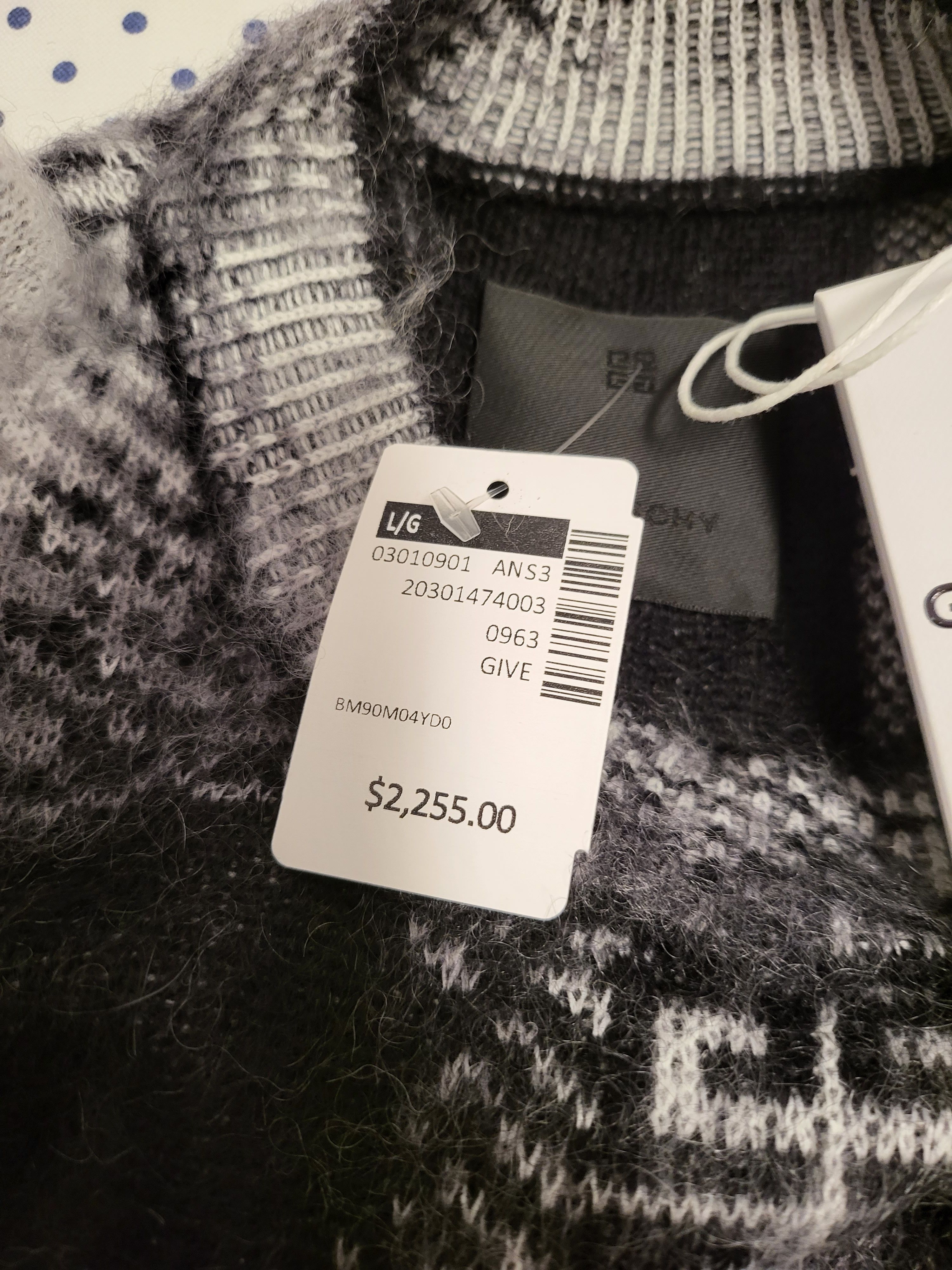 Givenchy 4G Checked Mohair Sweater Size US L / EU 52-54 / 3 - 9 Thumbnail