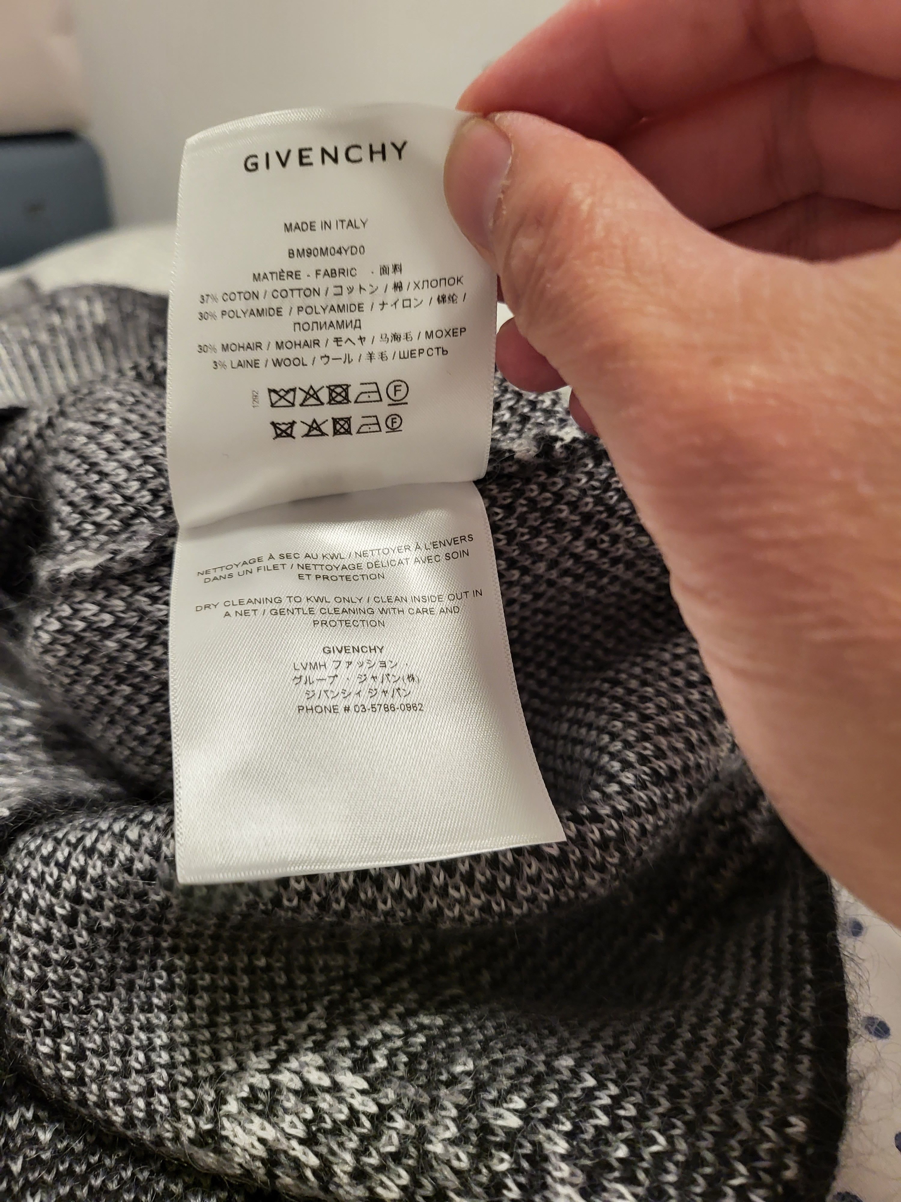 Givenchy 4G Checked Mohair Sweater Size US L / EU 52-54 / 3 - 8 Thumbnail
