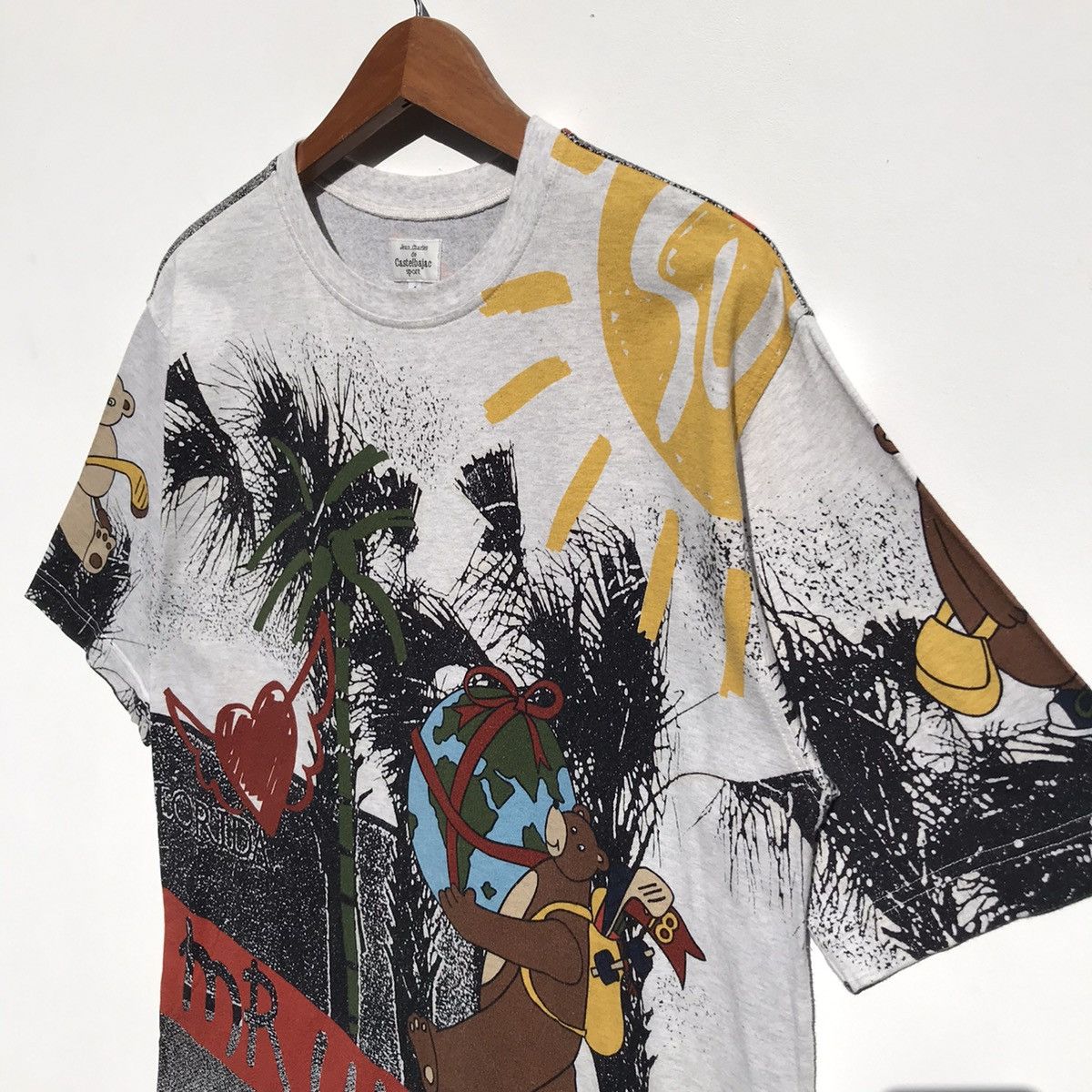 Jean Charles De Castelbajac 🔥Rare🔥Vintage Jean Charles Castelbajac Sport Over Print Tee Size US M / EU 48-50 / 2 - 7 Thumbnail