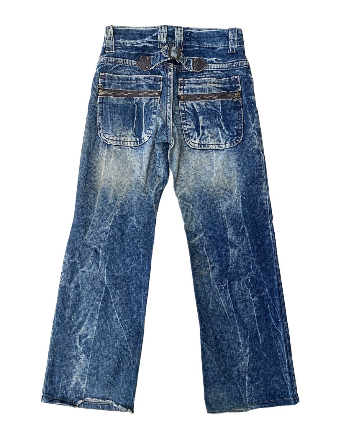 Japanese Brand Japanese Brand Pure Paradise Dirty Flare Denim Pants Size US 28 / EU 44 - 2 Thumbnail