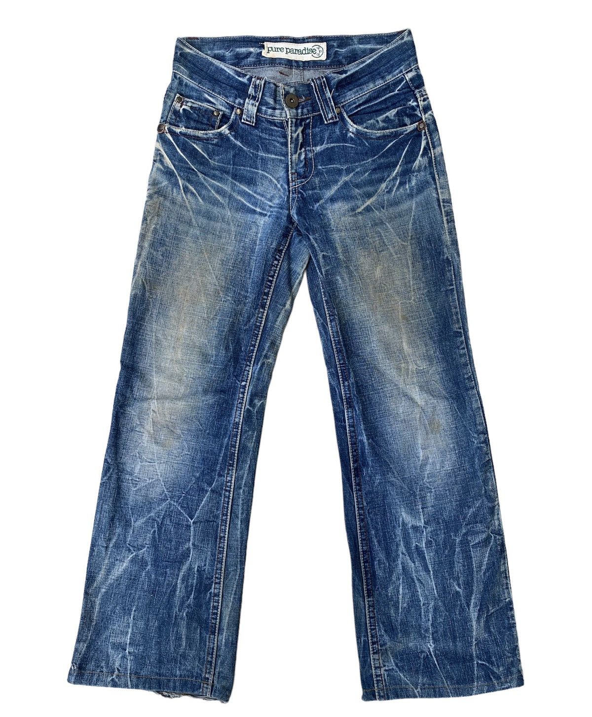 Japanese Brand Japanese Brand Pure Paradise Dirty Flare Denim Pants Size US 28 / EU 44 - 1 Thumbnail