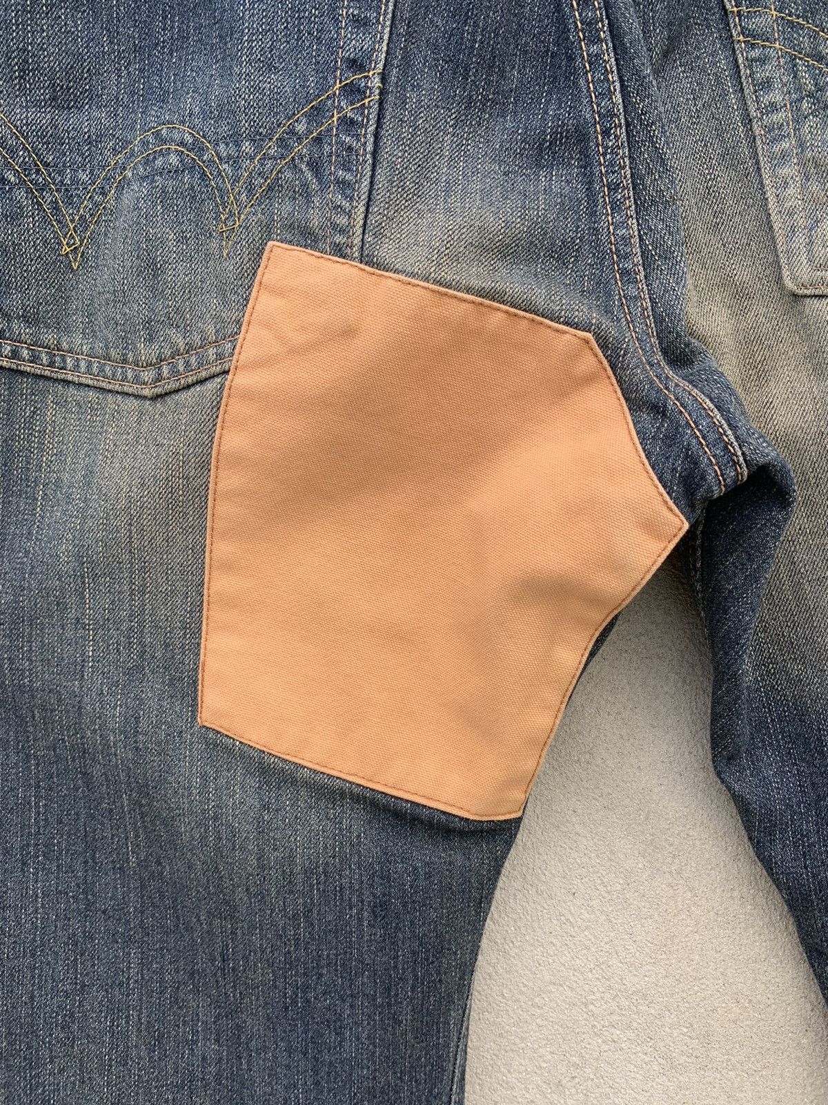 Edwin Rare!! Distressed Edwin Patchwork Selvedge Denim Pants Size US 32 / EU 48 - 13 Thumbnail