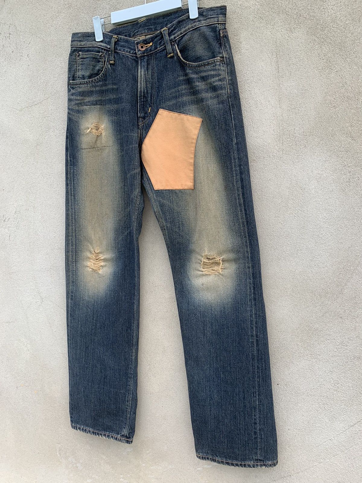 Edwin Rare!! Distressed Edwin Patchwork Selvedge Denim Pants Size US 32 / EU 48 - 5 Thumbnail