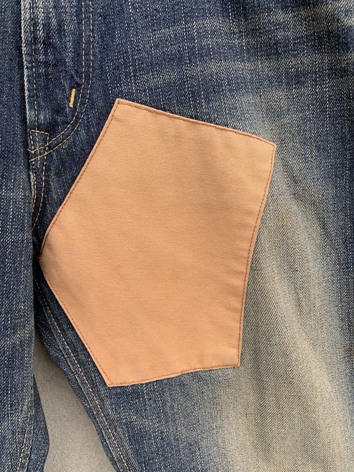 Edwin Rare!! Distressed Edwin Patchwork Selvedge Denim Pants Size US 32 / EU 48 - 14 Thumbnail