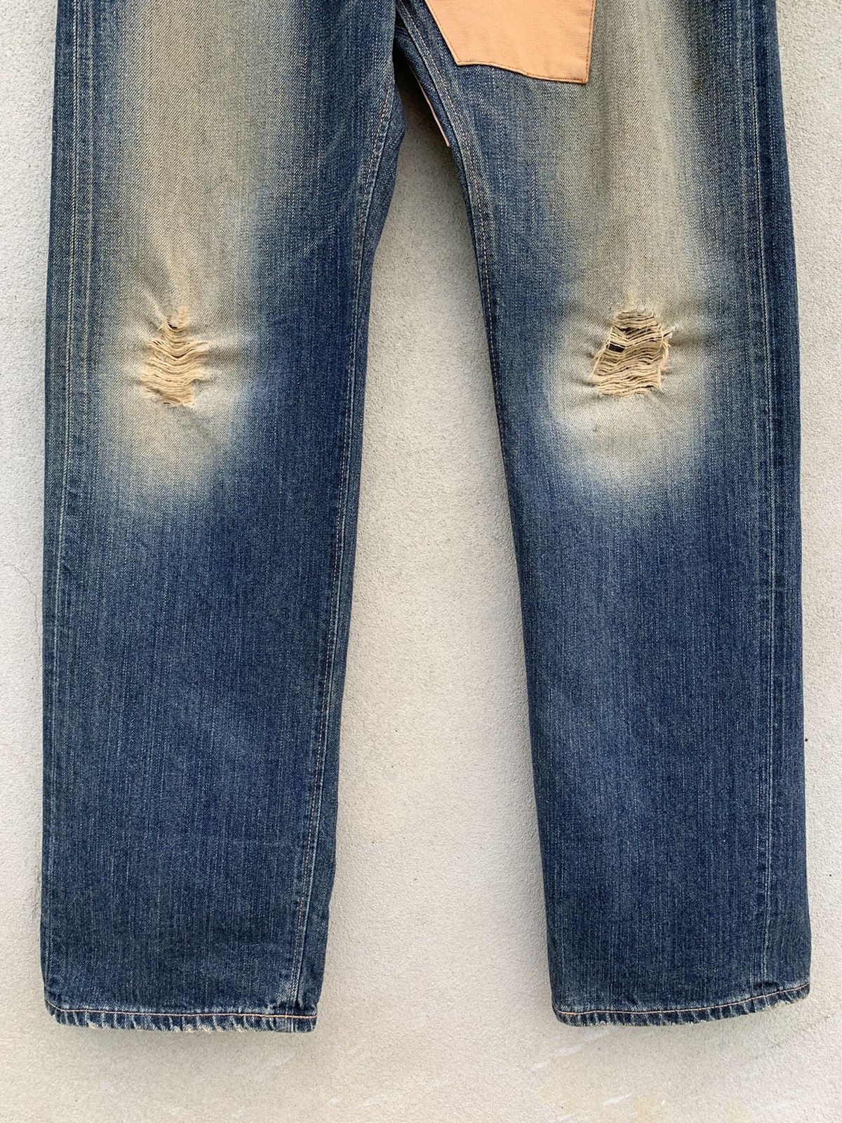 Edwin Rare!! Distressed Edwin Patchwork Selvedge Denim Pants Size US 32 / EU 48 - 10 Thumbnail
