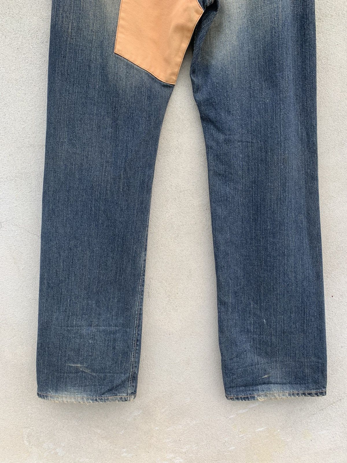 Edwin Rare!! Distressed Edwin Patchwork Selvedge Denim Pants Size US 32 / EU 48 - 12 Thumbnail
