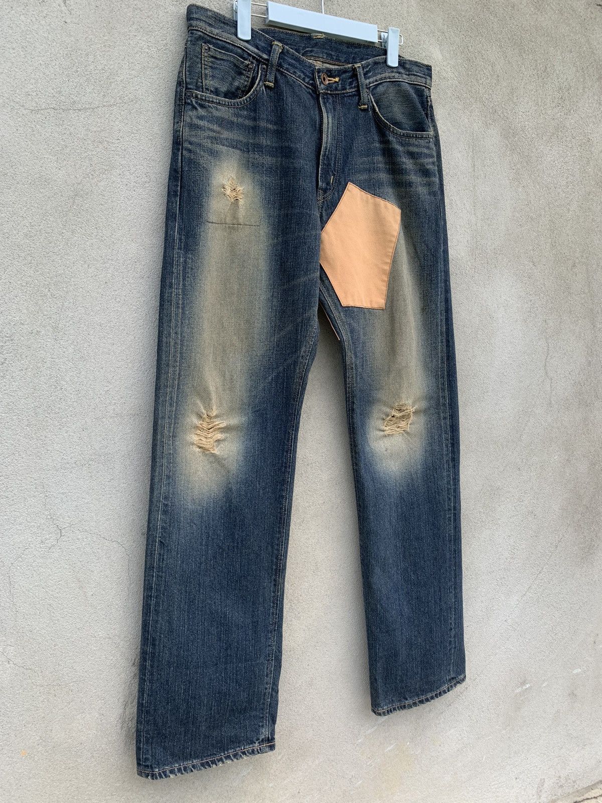 Edwin Rare!! Distressed Edwin Patchwork Selvedge Denim Pants Size US 32 / EU 48 - 4 Thumbnail