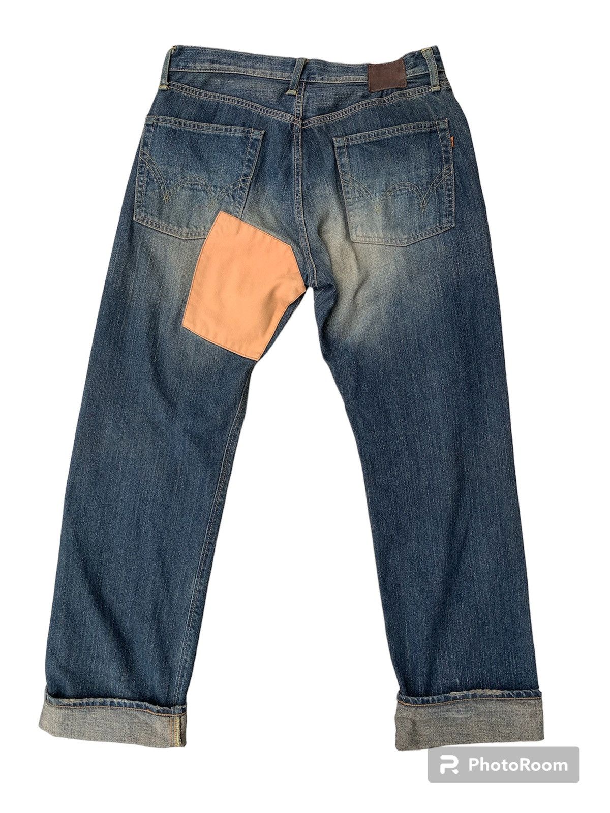 Edwin Rare!! Distressed Edwin Patchwork Selvedge Denim Pants Size US 32 / EU 48 - 2 Thumbnail