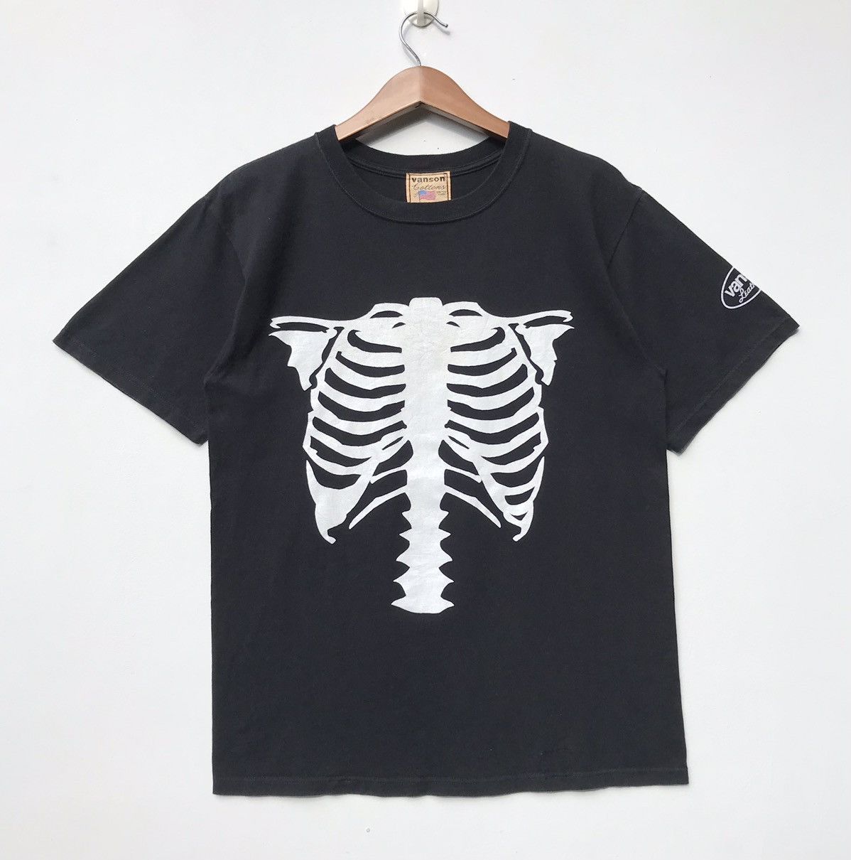 Japanese Brand Vanson Leathers Skeleton Tee Vintage Vanson Leathers Size US M / EU 48-50 / 2 - 1 Thumbnail