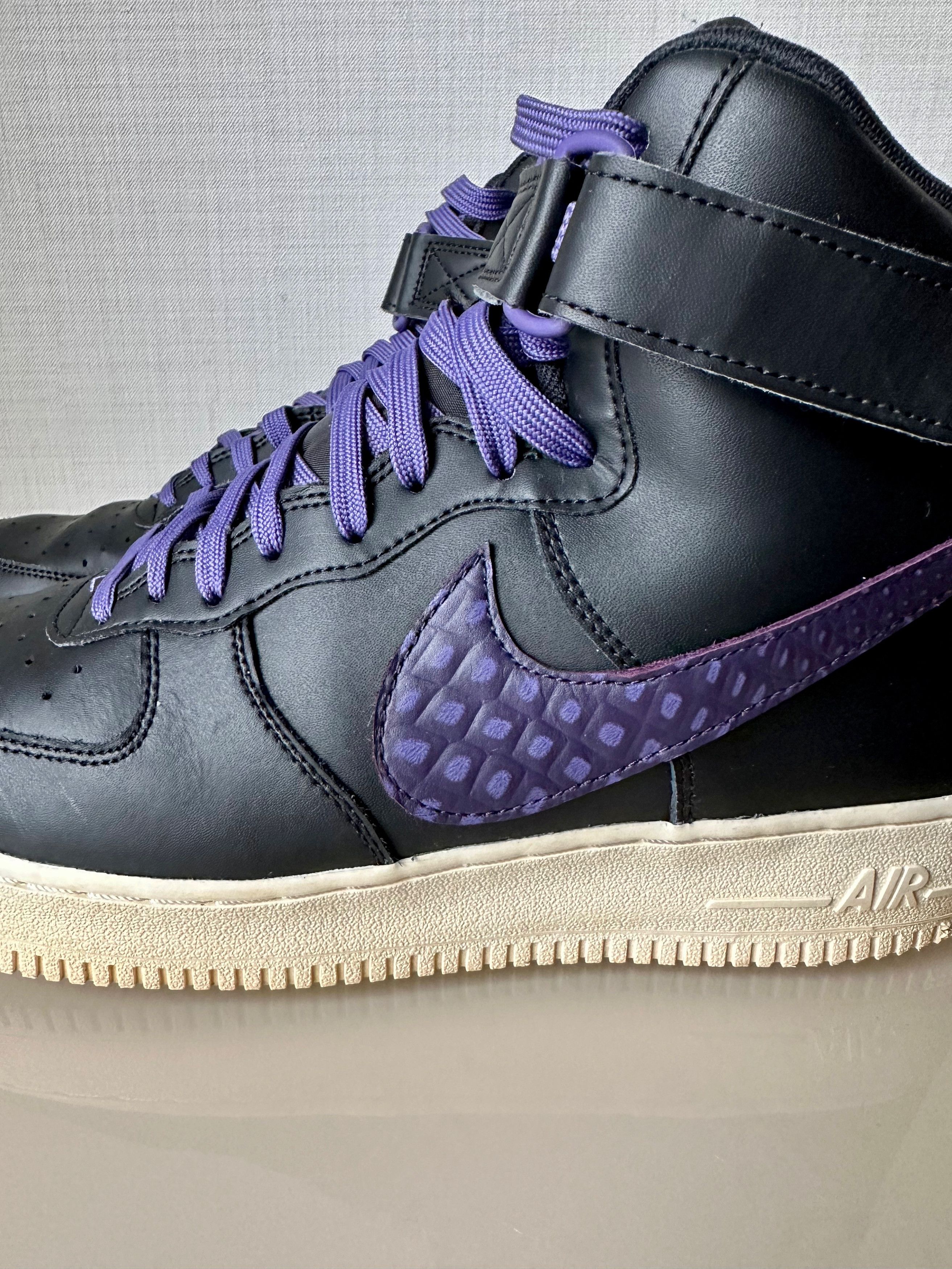 Nike NIKE AIR FORCE 1 HIGH '07 Black PURPLE Sneakers Size US 11.5 / EU 44-45 - 2 Thumbnail