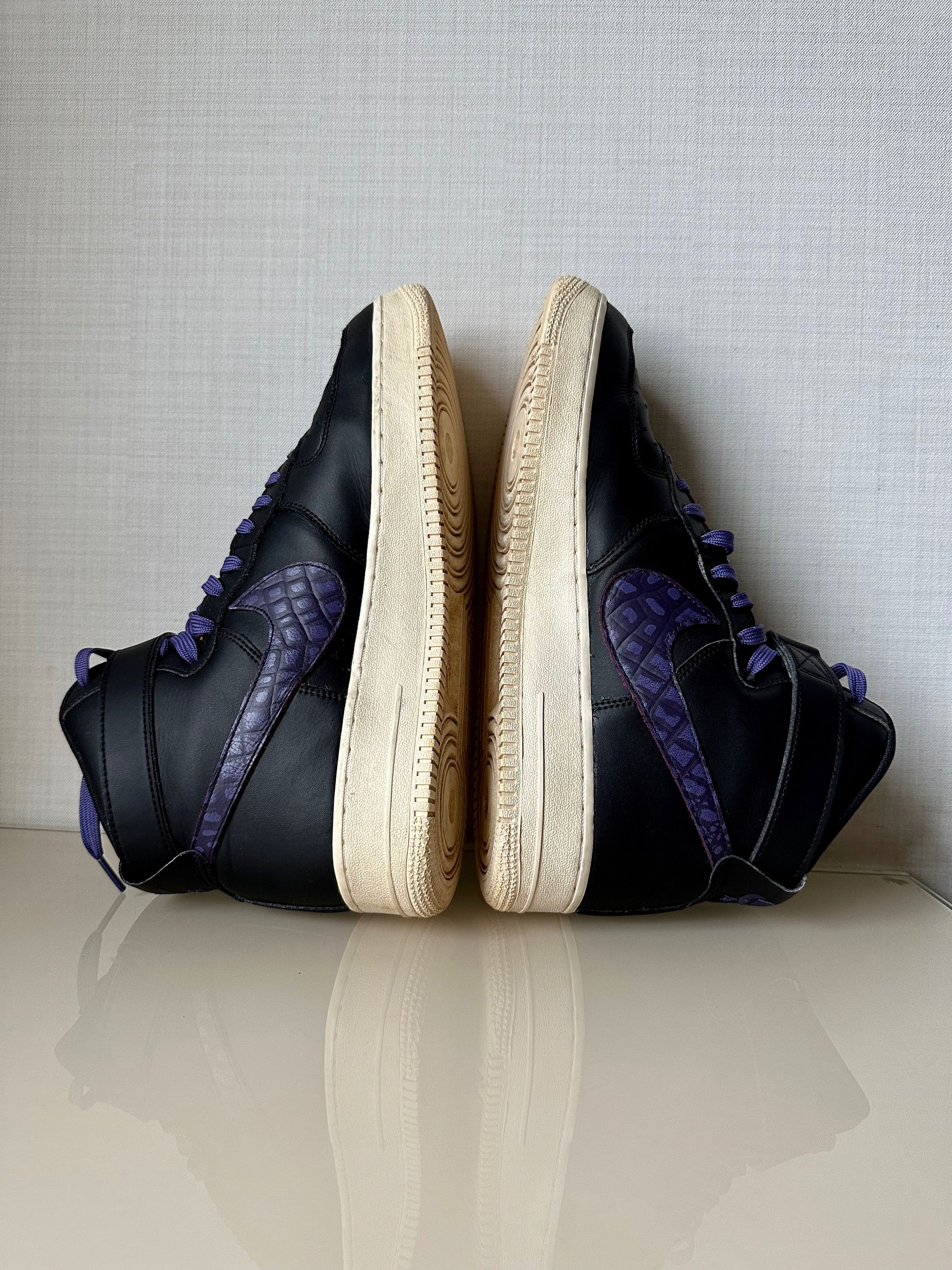 Nike NIKE AIR FORCE 1 HIGH '07 Black PURPLE Sneakers Size US 11.5 / EU 44-45 - 8 Thumbnail
