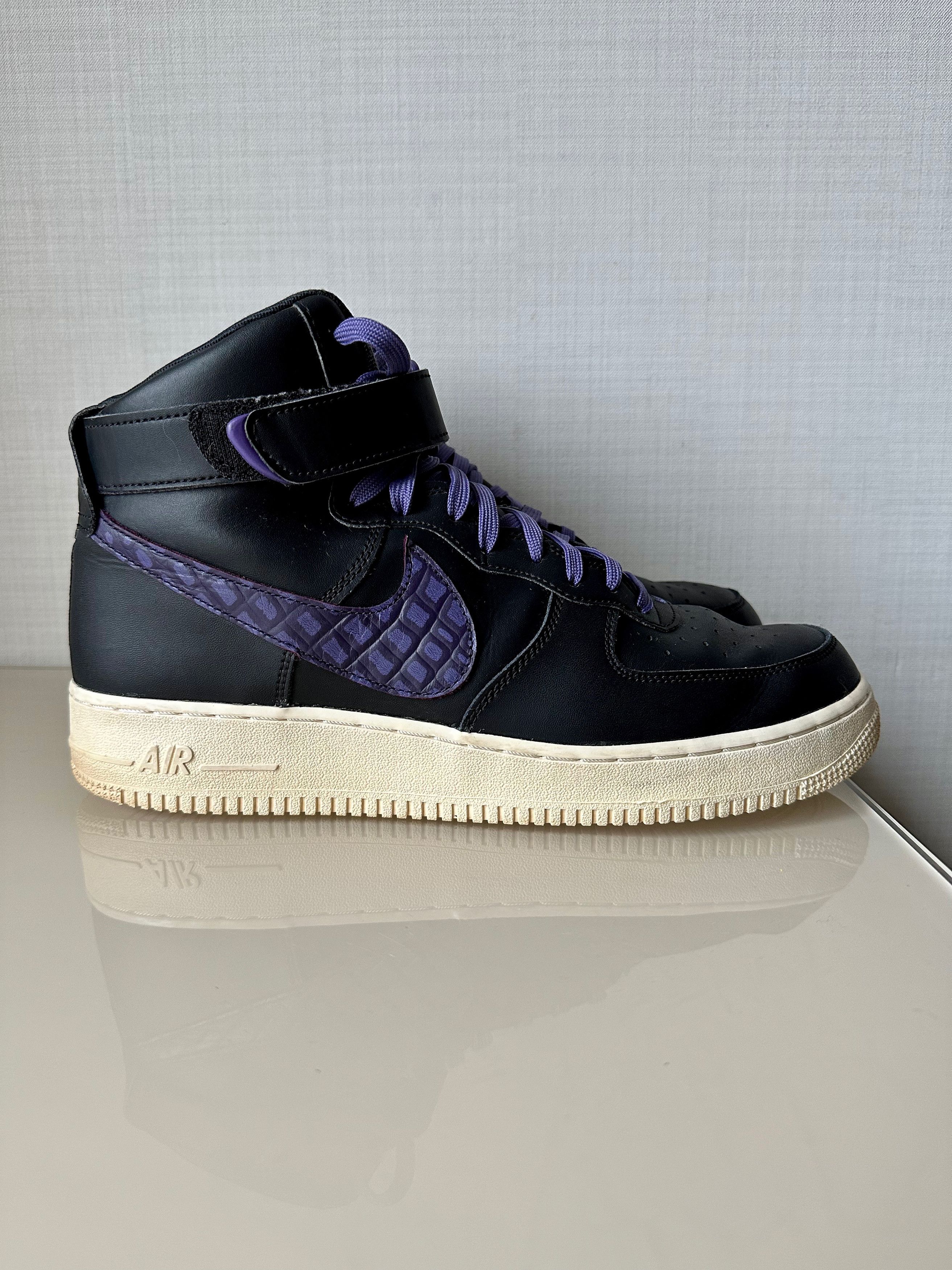 Nike NIKE AIR FORCE 1 HIGH '07 Black PURPLE Sneakers Size US 11.5 / EU 44-45 - 5 Thumbnail