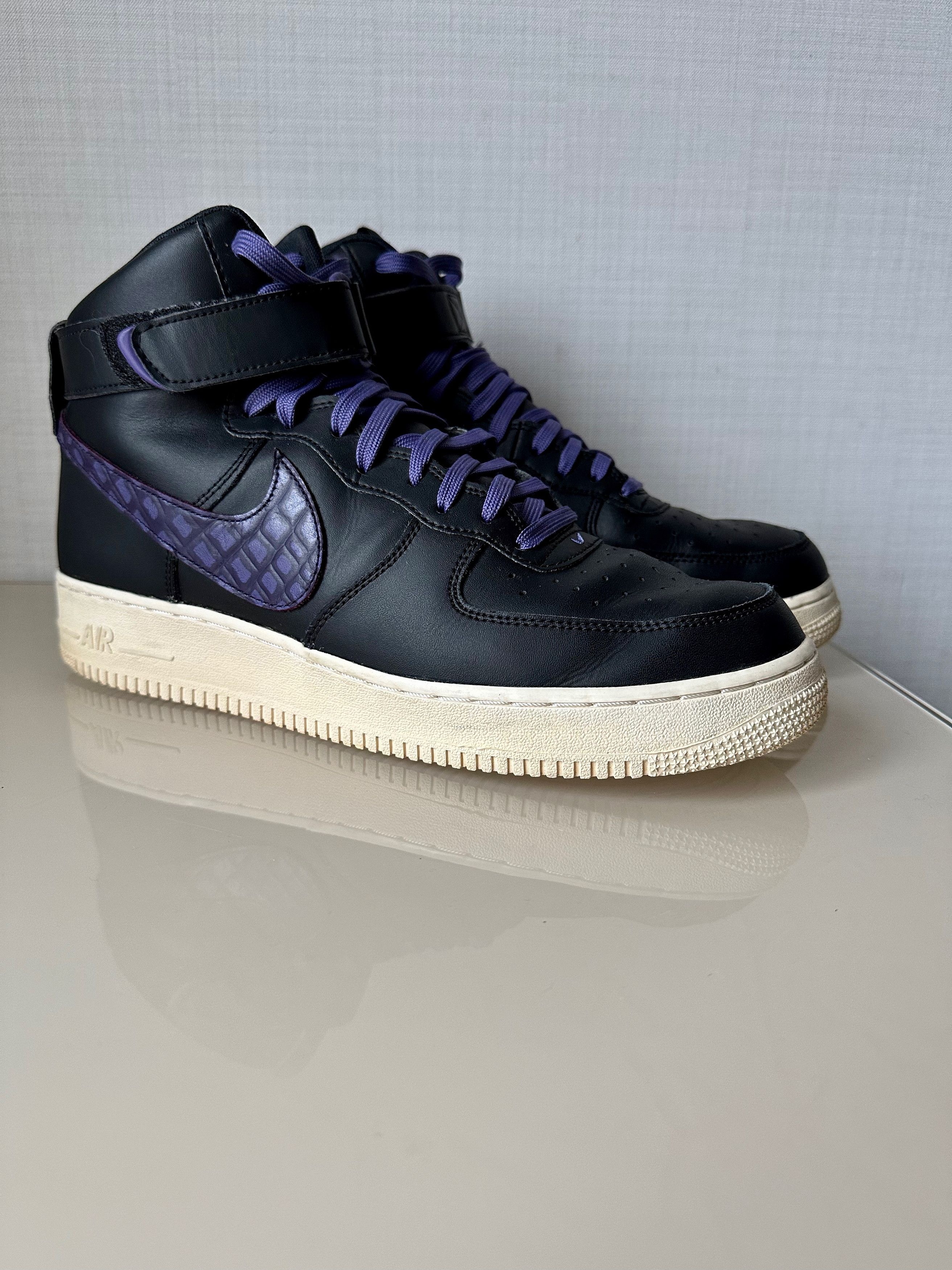 Nike NIKE AIR FORCE 1 HIGH '07 Black PURPLE Sneakers Size US 11.5 / EU 44-45 - 4 Thumbnail