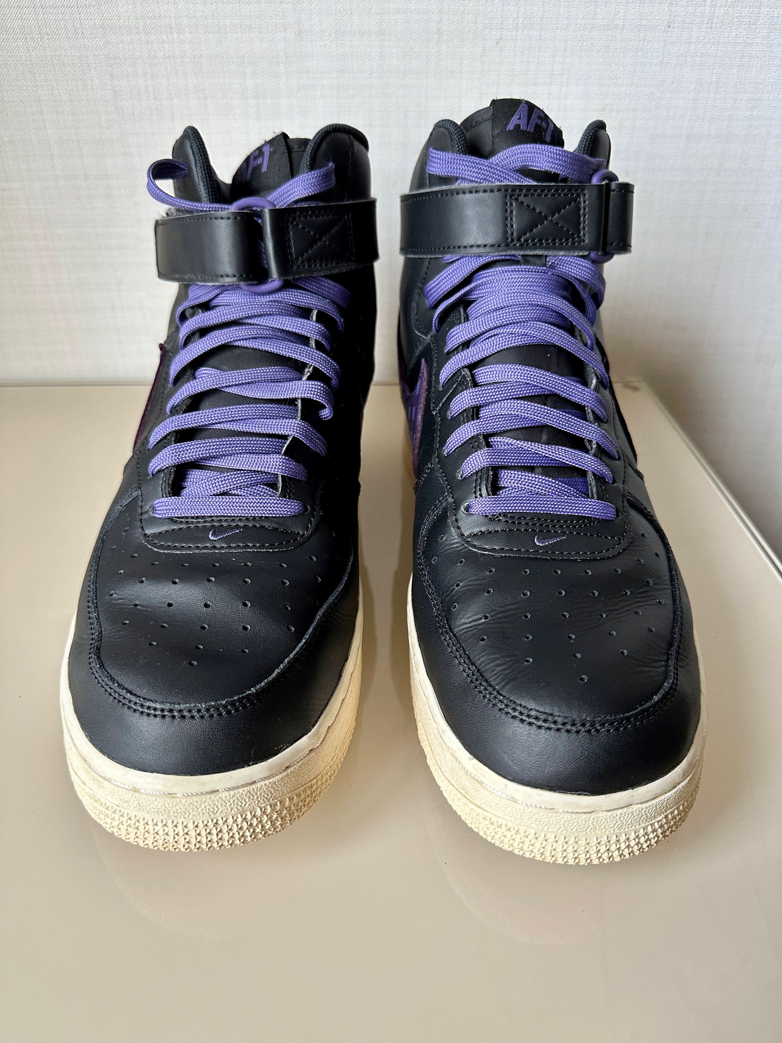 Nike NIKE AIR FORCE 1 HIGH '07 Black PURPLE Sneakers Size US 11.5 / EU 44-45 - 3 Thumbnail
