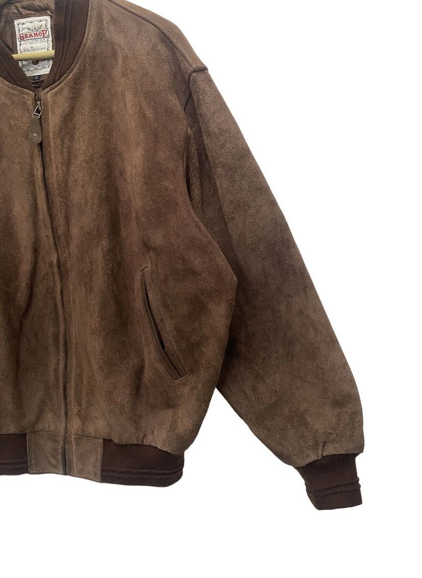 Japanese Brand × Vintage Vintage Seashop Suede Leather Jackets Brown Size US L / EU 52-54 / 3 - 3 Thumbnail