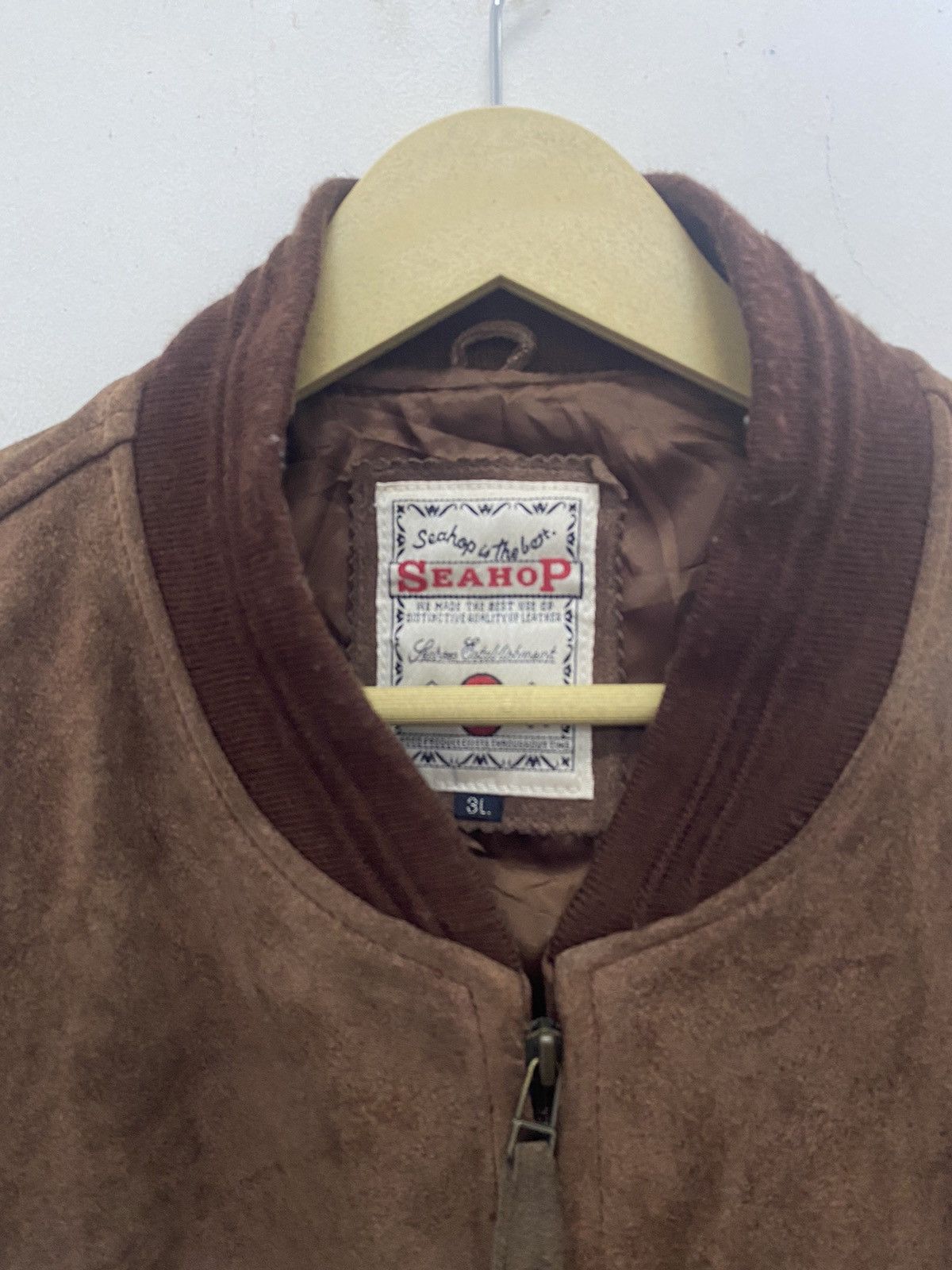 Japanese Brand × Vintage Vintage Seashop Suede Leather Jackets Brown Size US L / EU 52-54 / 3 - 9 Thumbnail