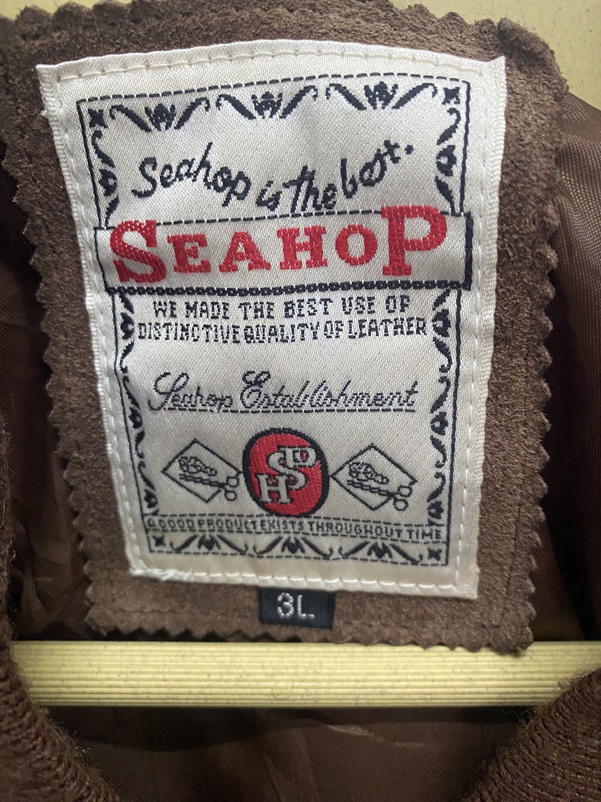 Japanese Brand × Vintage Vintage Seashop Suede Leather Jackets Brown Size US L / EU 52-54 / 3 - 10 Thumbnail