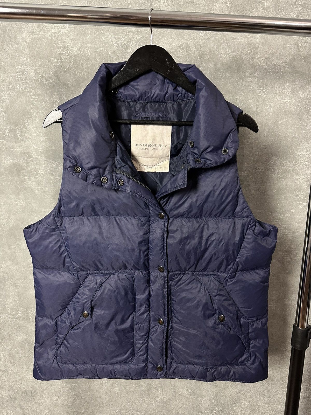 Ralph Lauren Denim Supply Ralph Lauren Down Puffer Navy Nylon