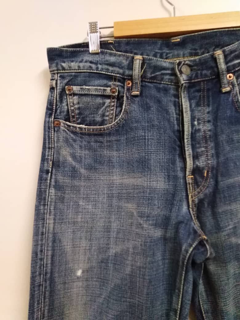 Spellbound Vintage Japanese Spellbound Blue Distressed Denime Size US 32 / EU 48 - 4 Thumbnail