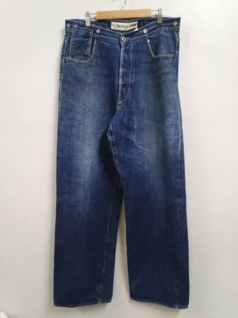 Gap Vintage Selvedge Redline Made In Italy Gap Buckles Jeans Size US 33 - 1 Thumbnail