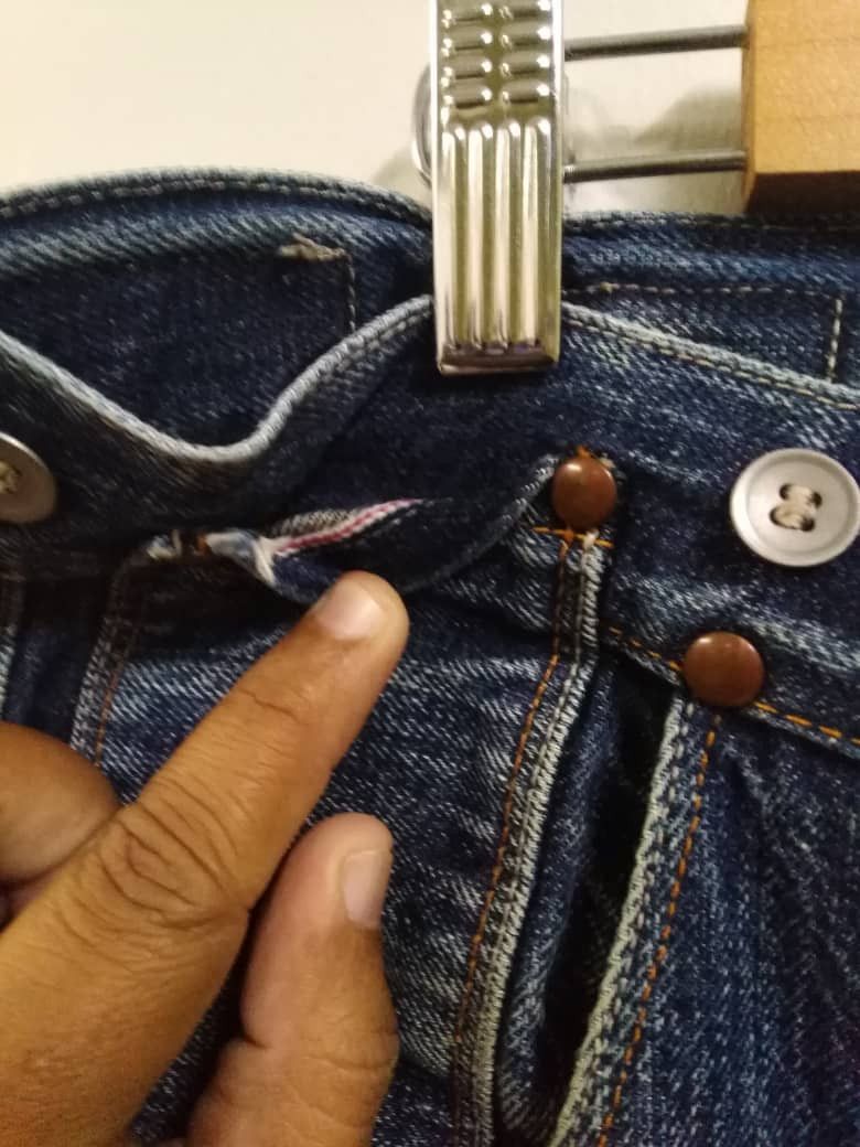 Gap Vintage Selvedge Redline Made In Italy Gap Buckles Jeans Size US 33 - 17 Thumbnail