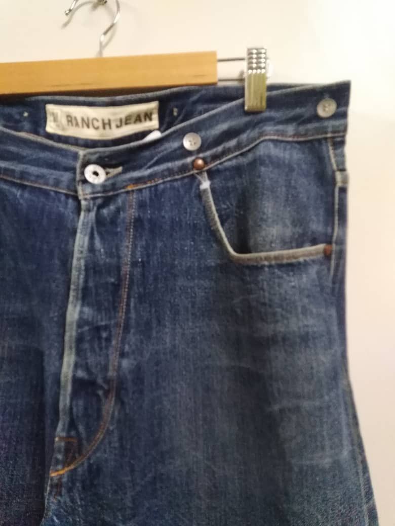 Gap Vintage Selvedge Redline Made In Italy Gap Buckles Jeans Size US 33 - 3 Thumbnail