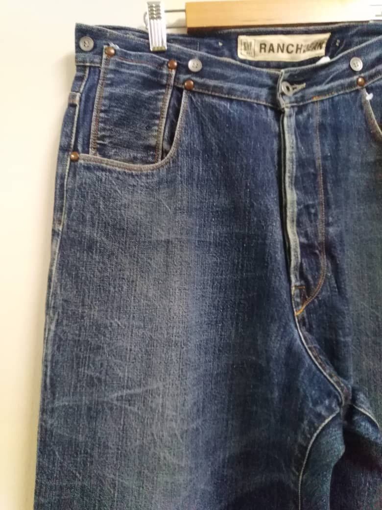 Gap Vintage Selvedge Redline Made In Italy Gap Buckles Jeans Size US 33 - 9 Thumbnail